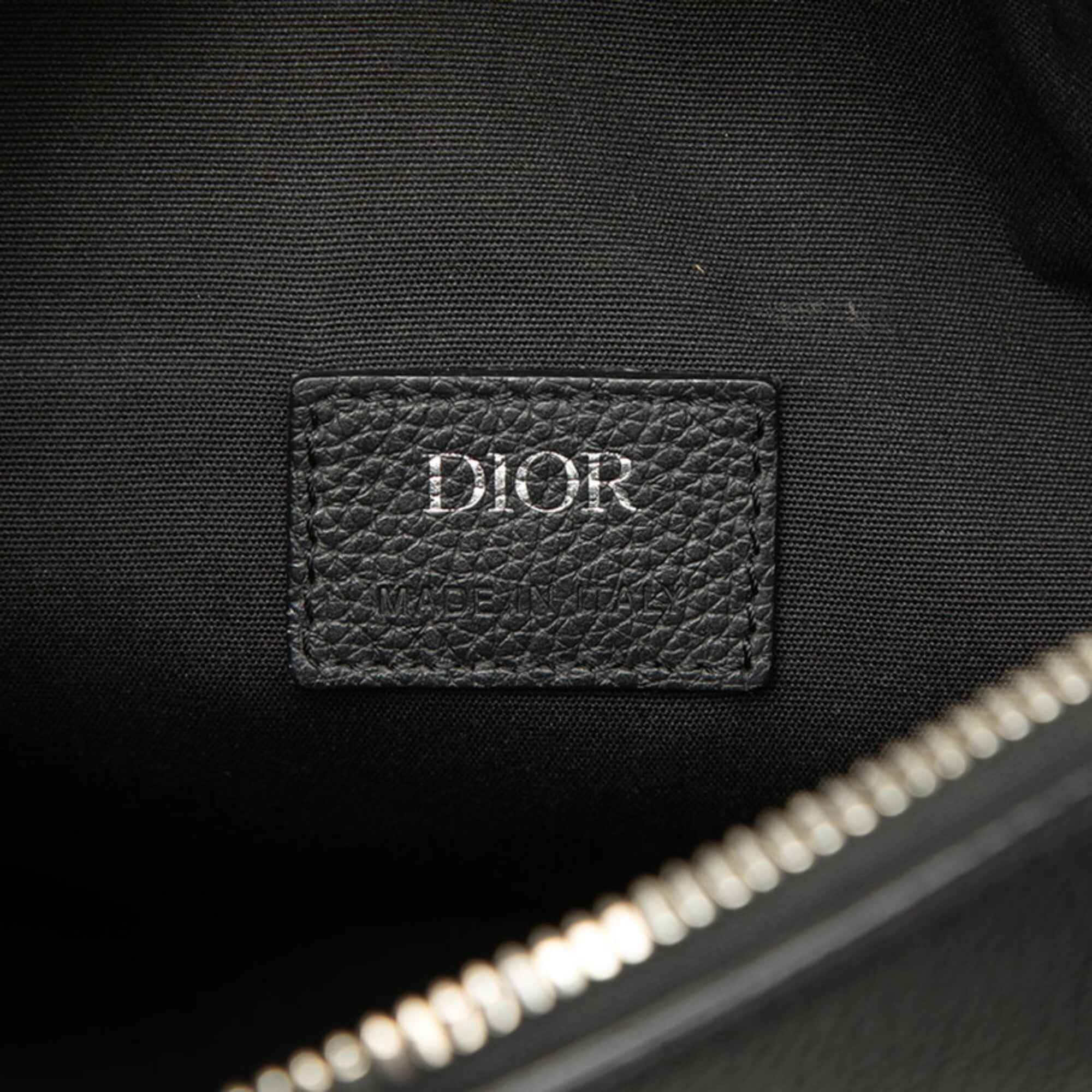 Christian Dior Black Leather Saddle Bag Shoulder Bag (Pre-Owned)