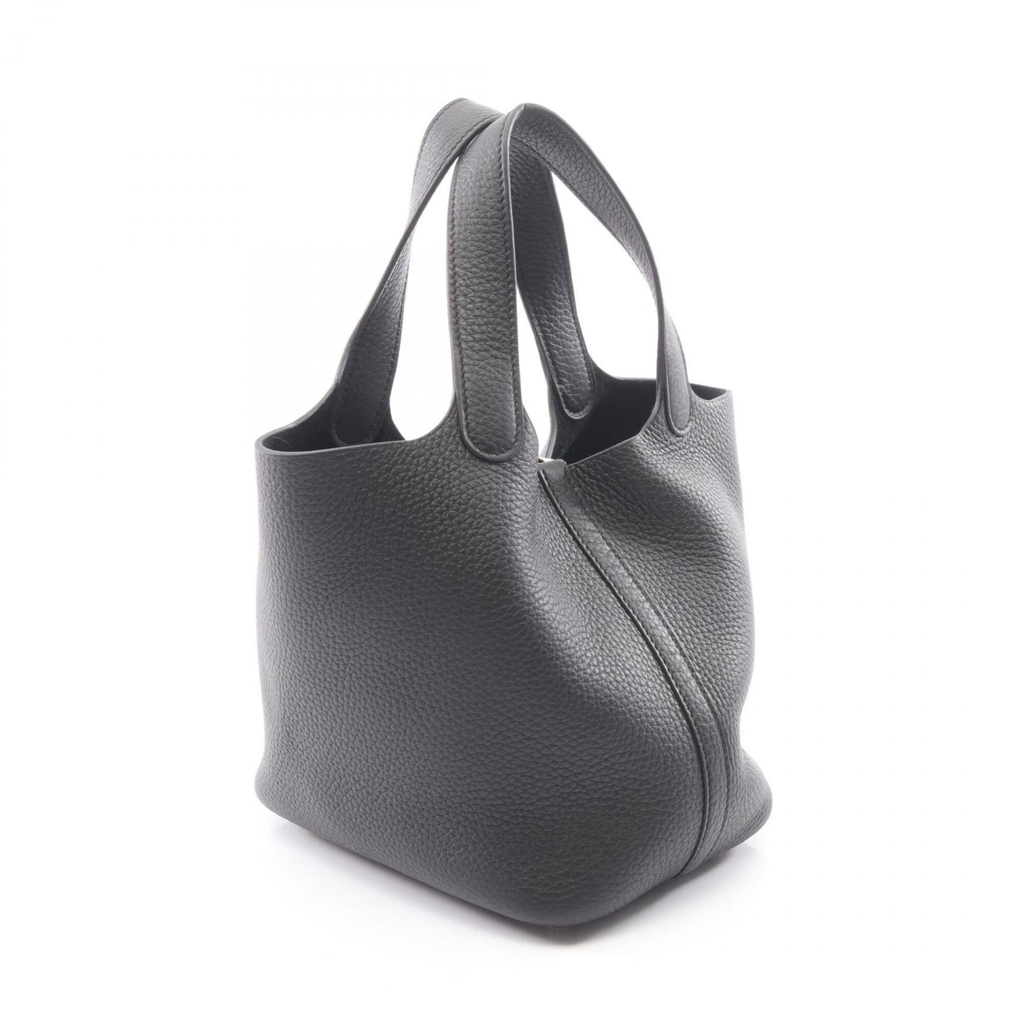 Hermes Black Taurillon Clemence Leather Handbag (Pre-Owned)