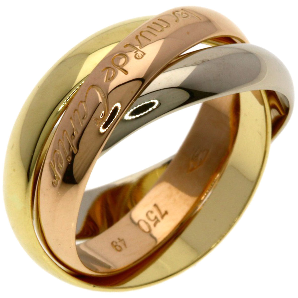 Cartier Trinity Yellow Gold (18K) Pink Gold (18K) White Gold (18K) Band Ring (Pre-Owned)