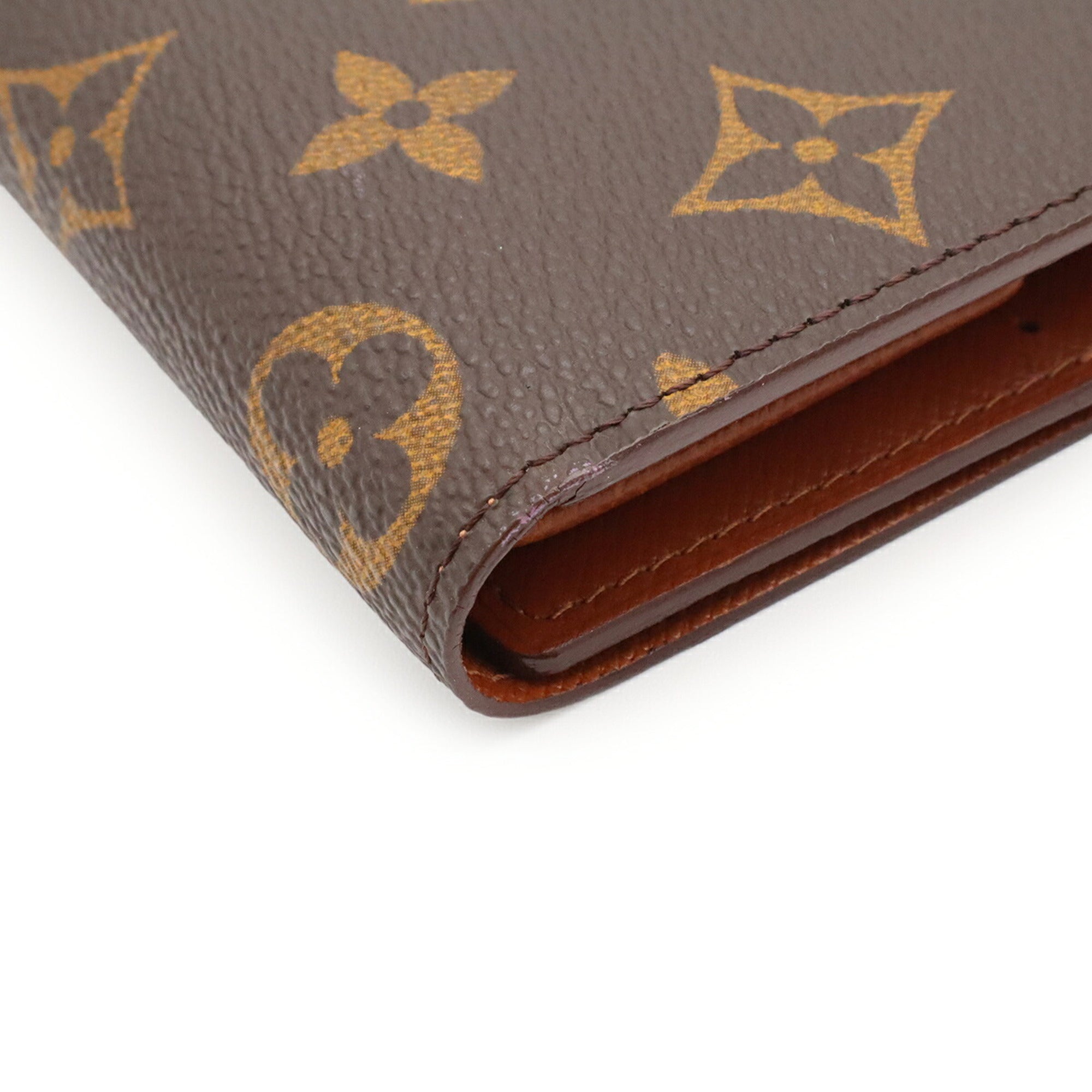 Louis Vuitton Brown Monogram Canvas Long Wallet (Tri-Fold) (Pre-Owned)