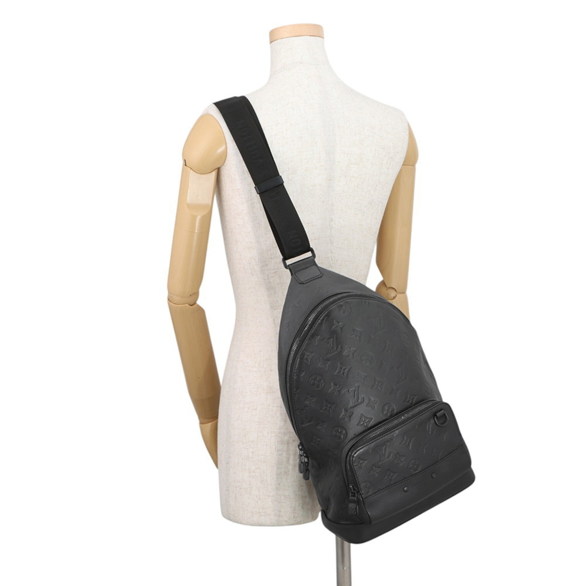 Louis Vuitton Black Monogram Noir Monogram Shadow Handbag Sling Bag (Pre-Owned)