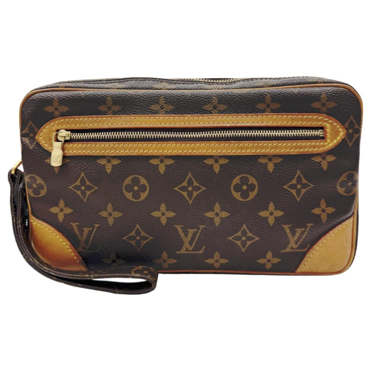 Louis Vuitton Brown Monogram Clutch Bag (Pre-Owned)