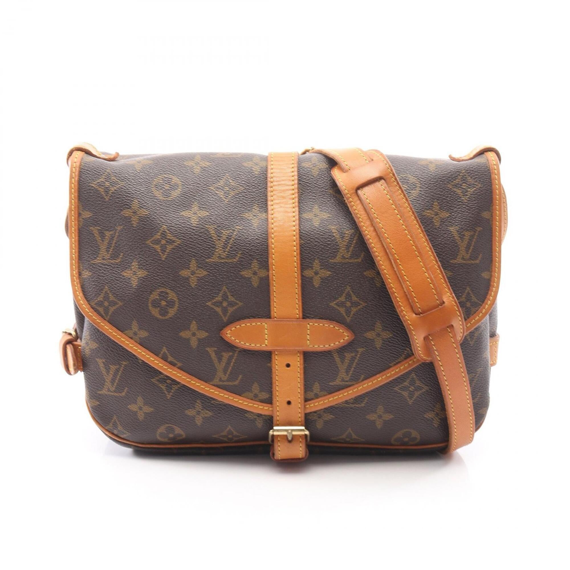 Louis Vuitton Brown Coated Canvas Pvc Monogram Leather Handbag Shoulder Bag (Pre-Owned)