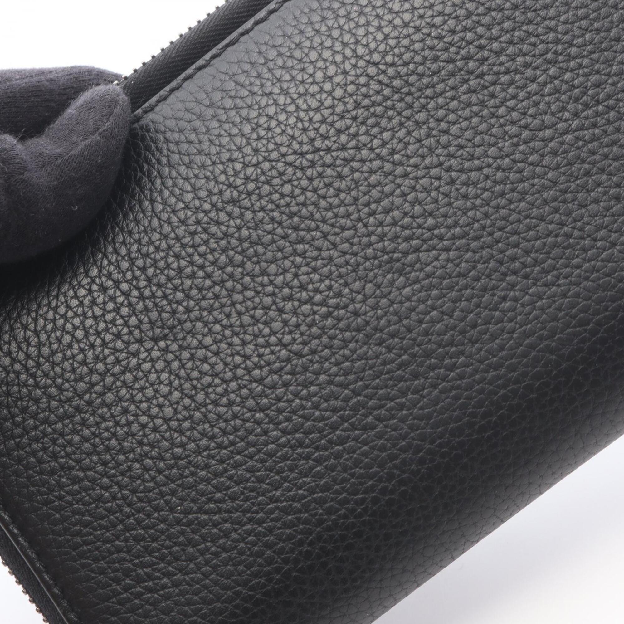 Christian Dior Black Leather Long Wallet (Bi-Fold) (Pre-Owned)