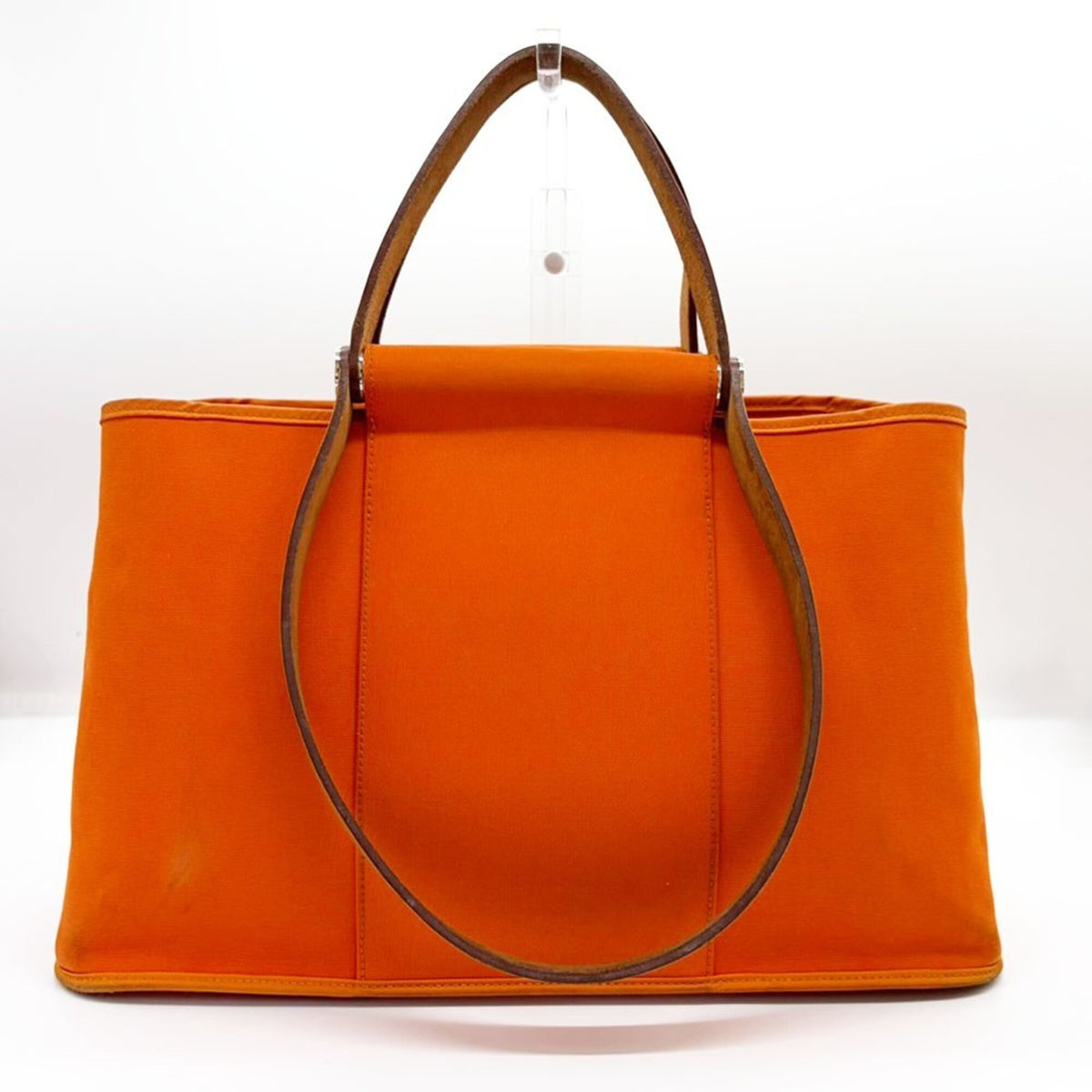 Hermes Orange Toile Officier Tote Bag (Pre-Owned)
