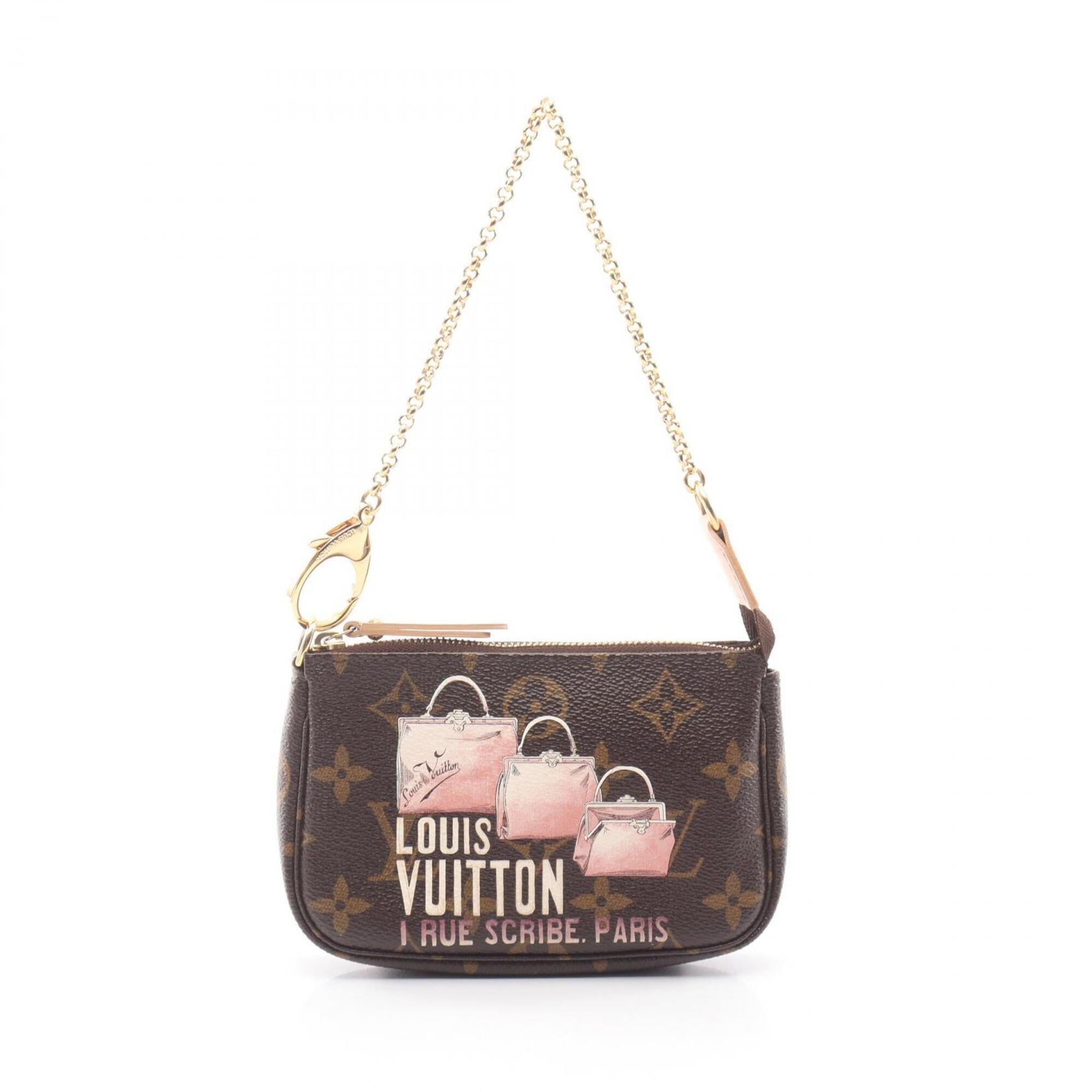 Louis Vuitton Brown Multi-Color Monogram Coated Canvas Leather Handbag Pochette (Pre-Owned)