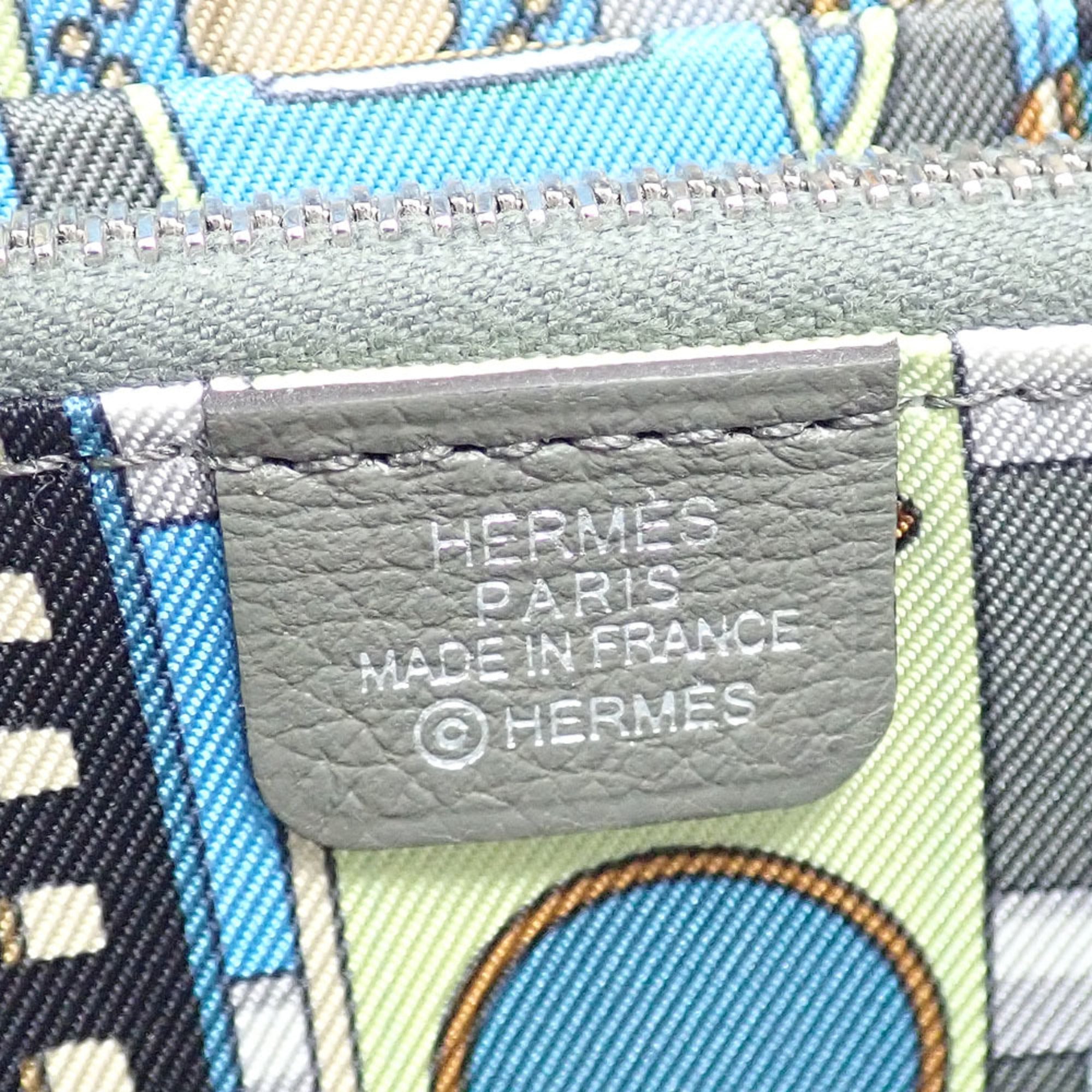 Hermes Etain Leather Coin Purse/Coin Case (Pre-Owned)