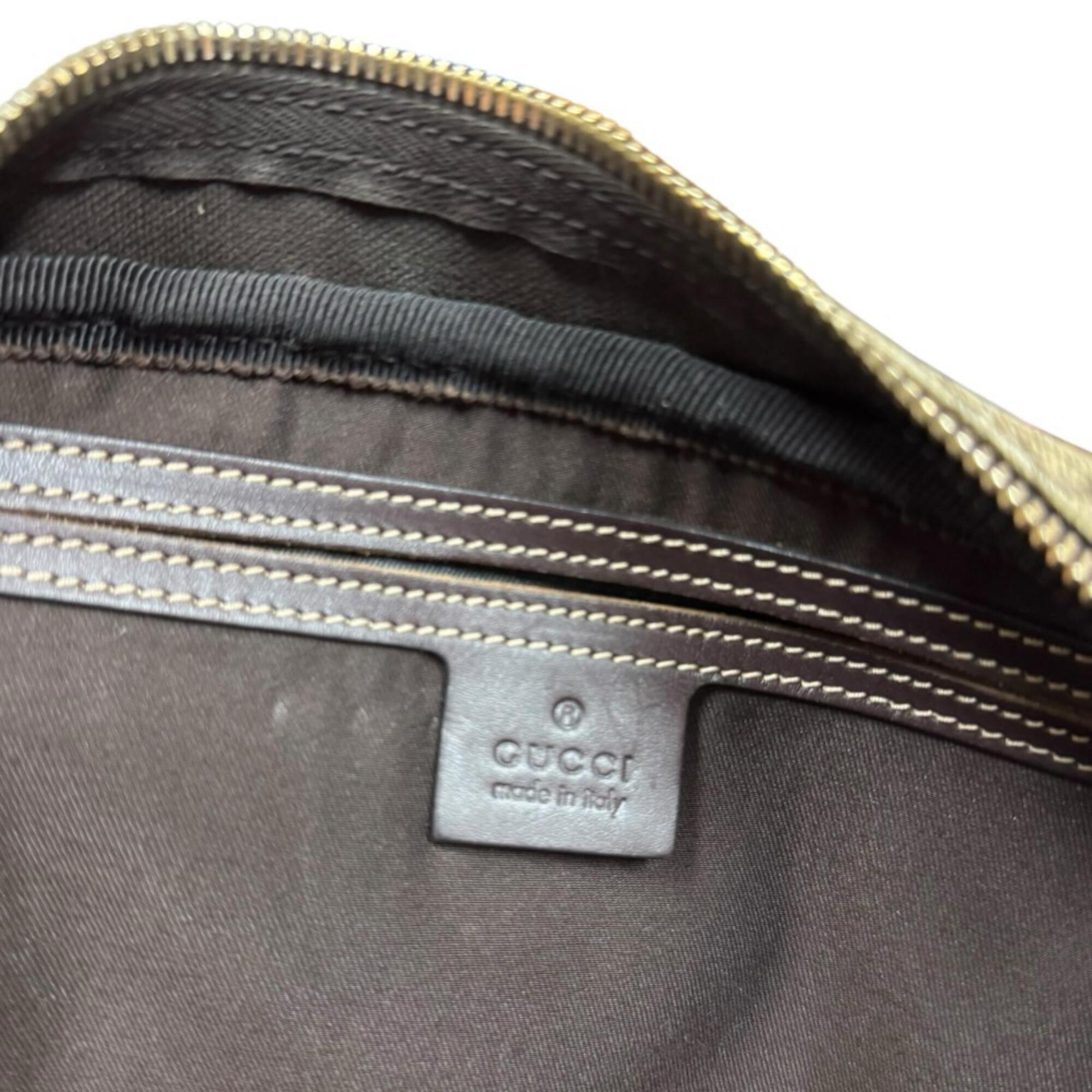 Gucci Beige Brown Gg Supreme Canvas Messenger Bag Shoulder Bag (Pre-Owned)