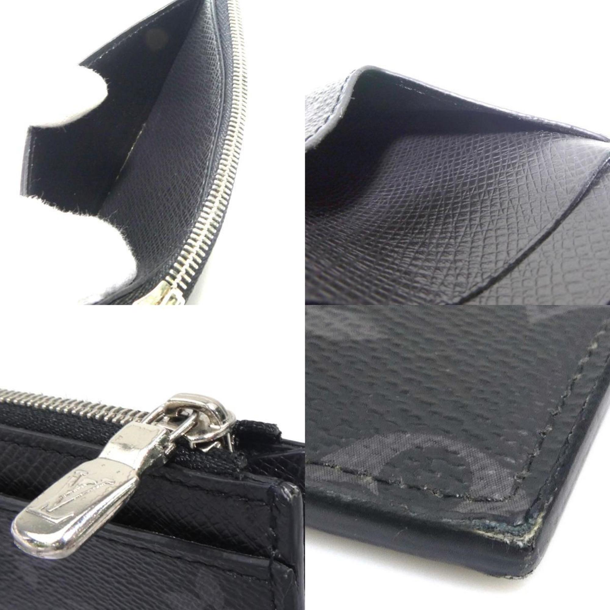 Louis Vuitton Black Gray Pvc Leather Coin Purse/Coin Case (Pre-Owned)