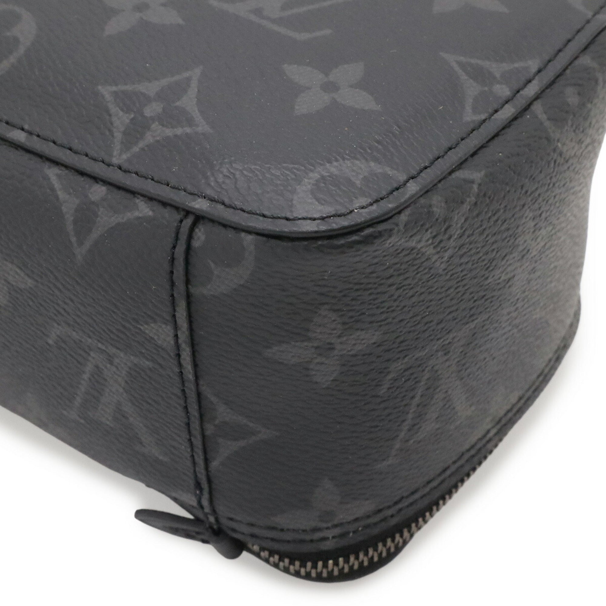 Louis Vuitton Black Gray Monogram Eclipse Canvas Leather Pouch (Pre-Owned)