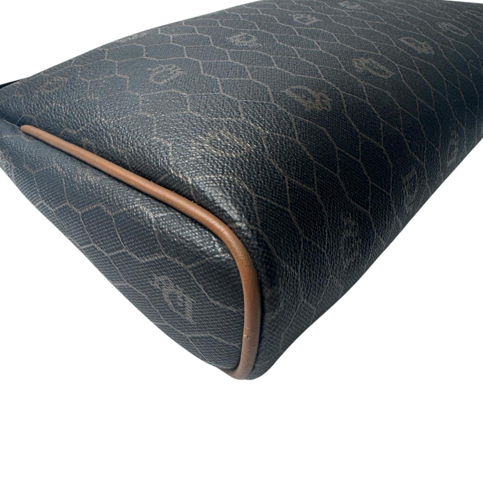 Christian Dior Dark Brown Pvc Leather Clutch Bag Pouch (Pre-Owned)