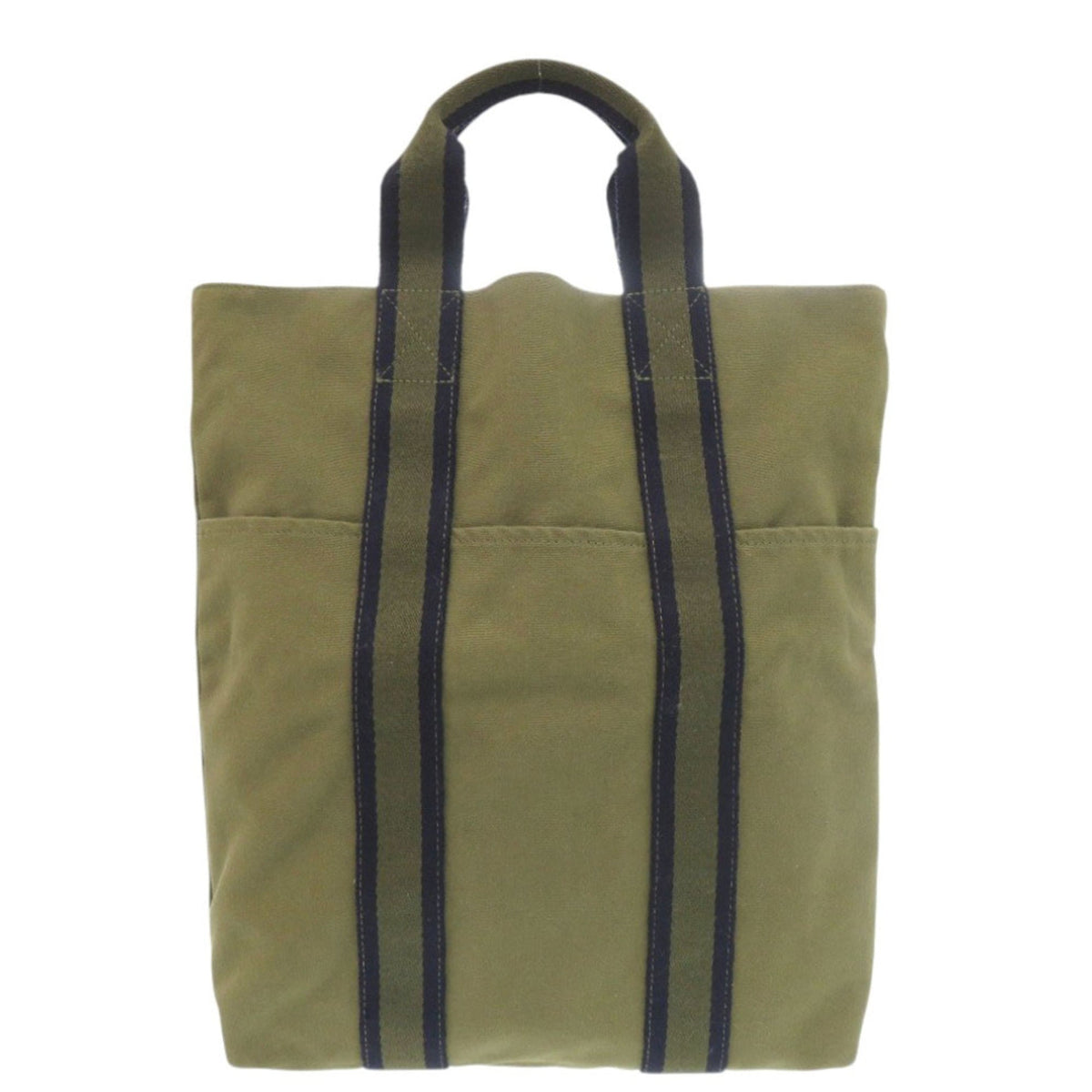 Hermes Khaki Cotton Tote Bag (Pre-Owned)