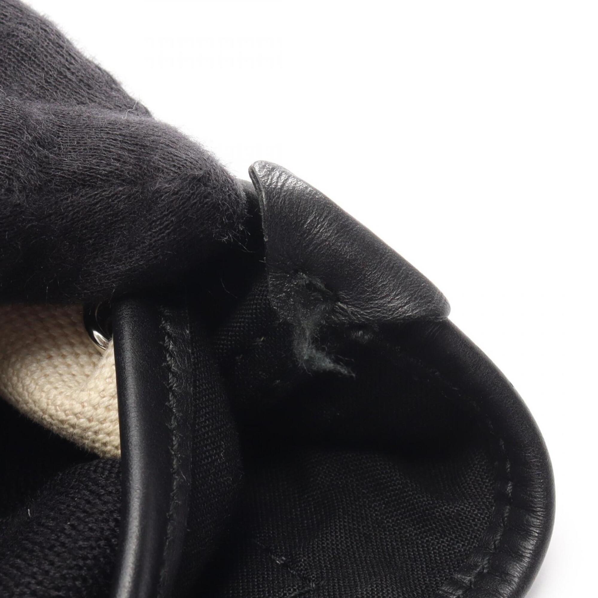 Balenciaga Black White Canvas Leather Handbag (Pre-Owned)
