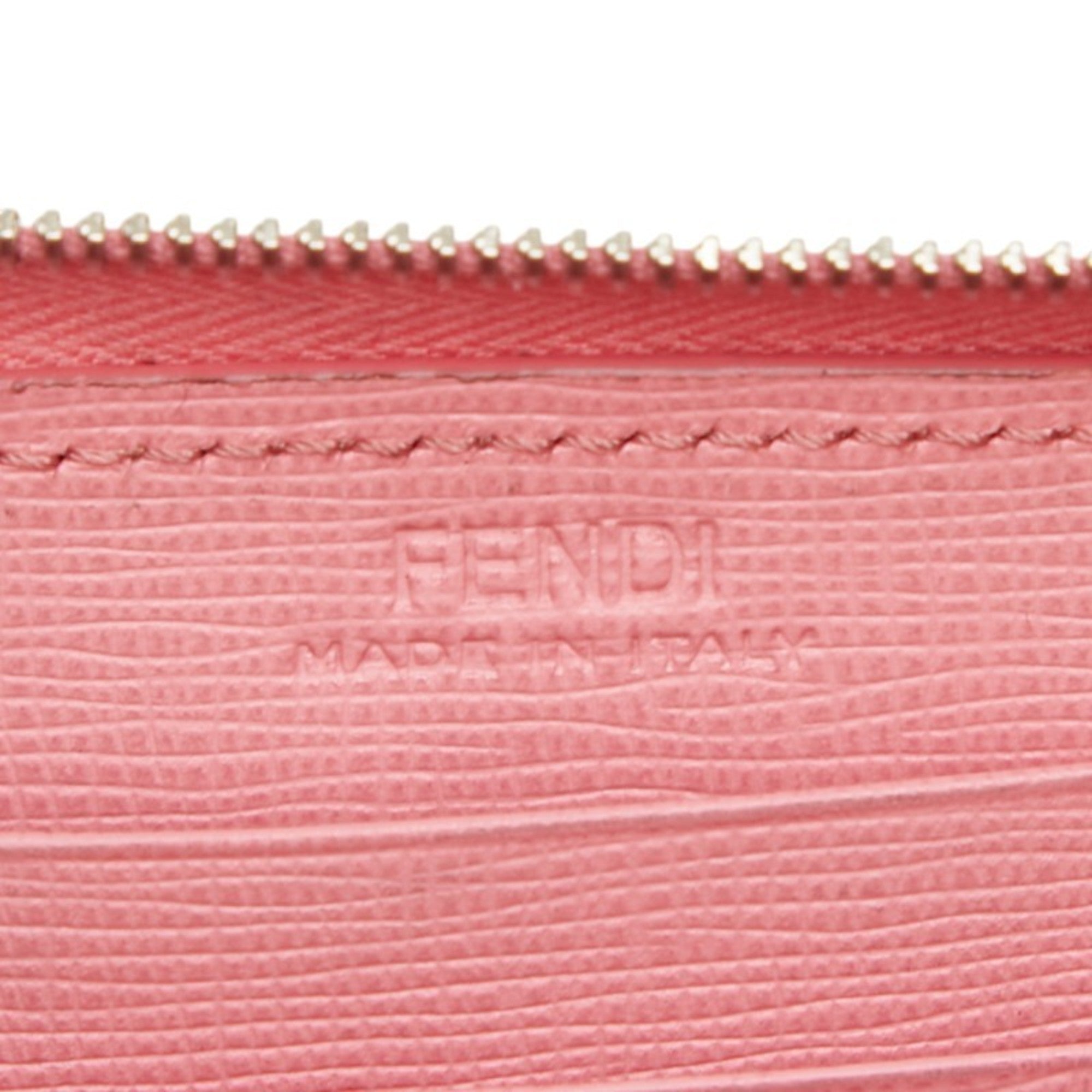 Fendi Black Pink Leather Coin Purse/Coin Case (Pre-Owned)