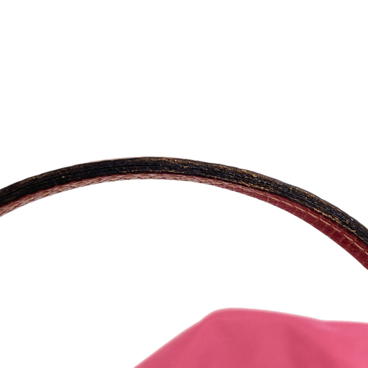 Longchamp Brown Pink Nylon Handbag (Pre-Owned)