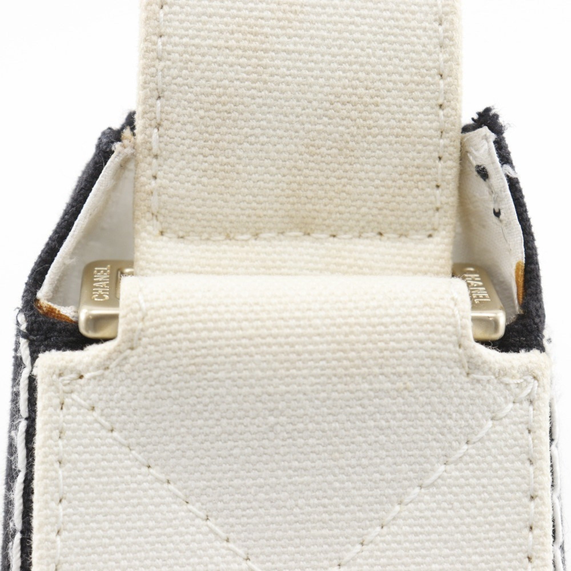 Chanel Chocolate Bar Black Canvas Shoulder Bag (Pre-Owned)