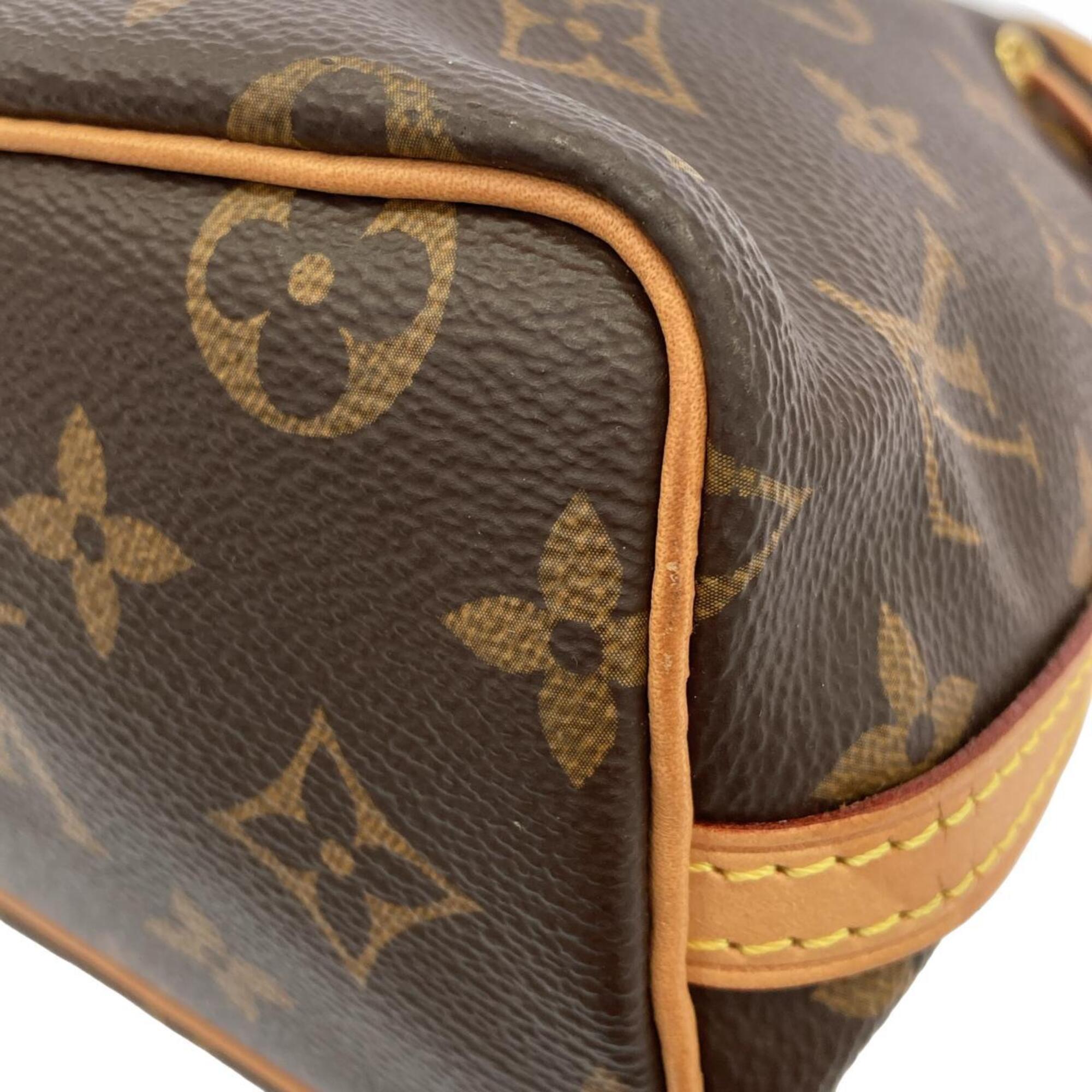Louis Vuitton Marron Coated Canvas Shoulder Bag (Pre-Owned)