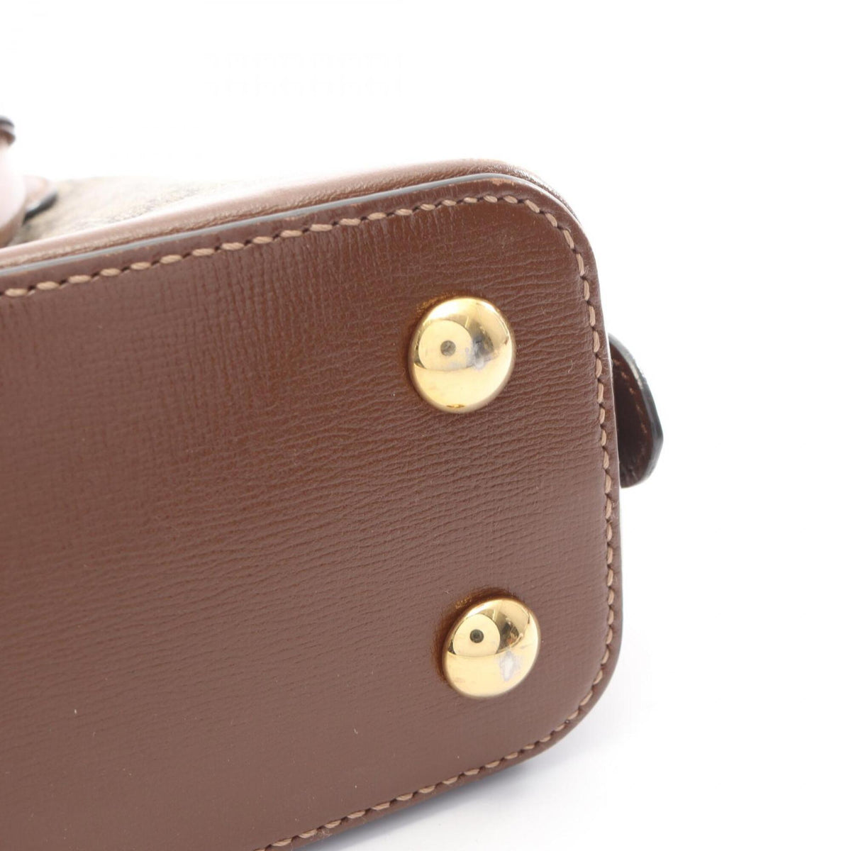 Gucci Beige Brown Pvc Leather Handbag (Pre-Owned)