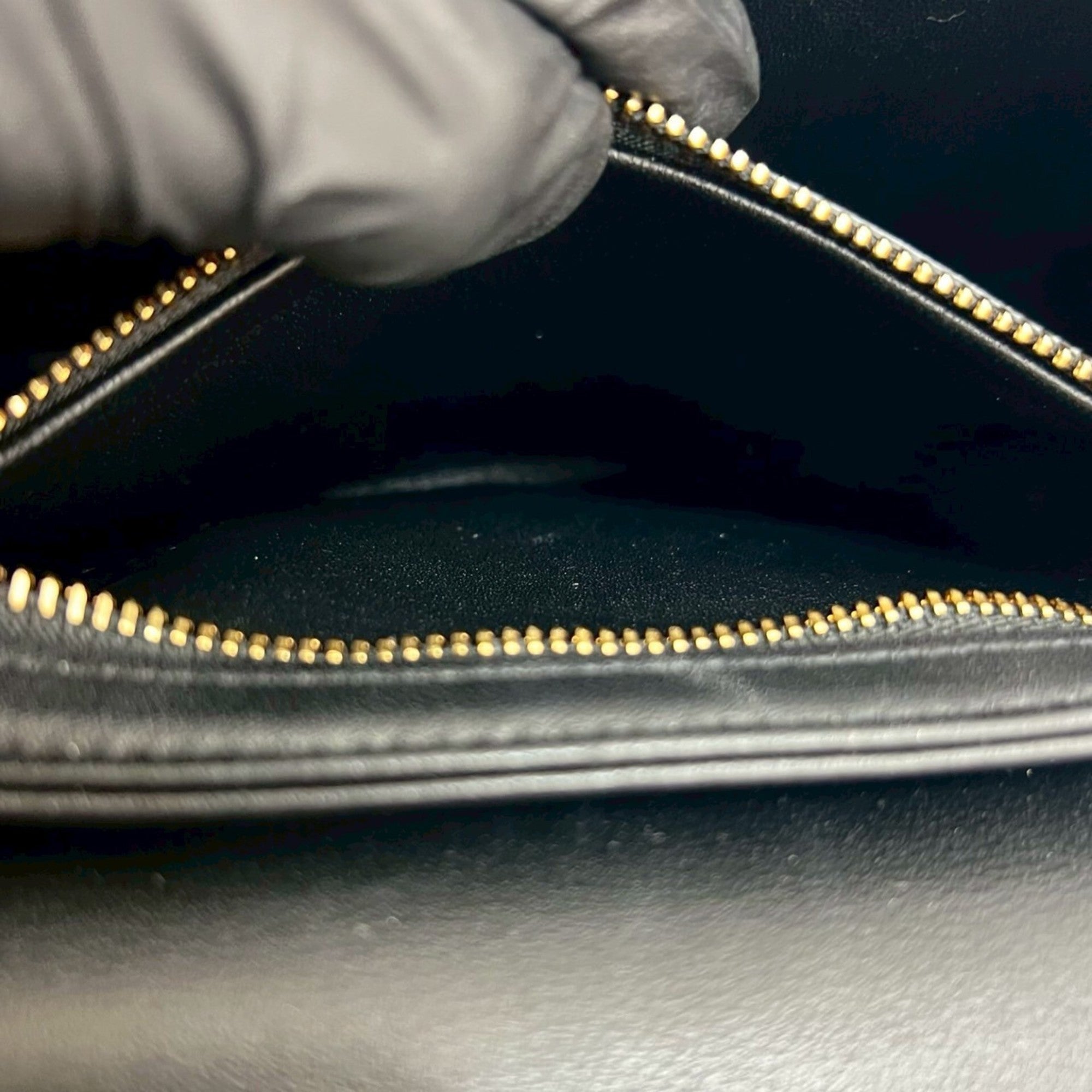Celine Black Leather Pochette Shoulder Bag (Pre-Owned)