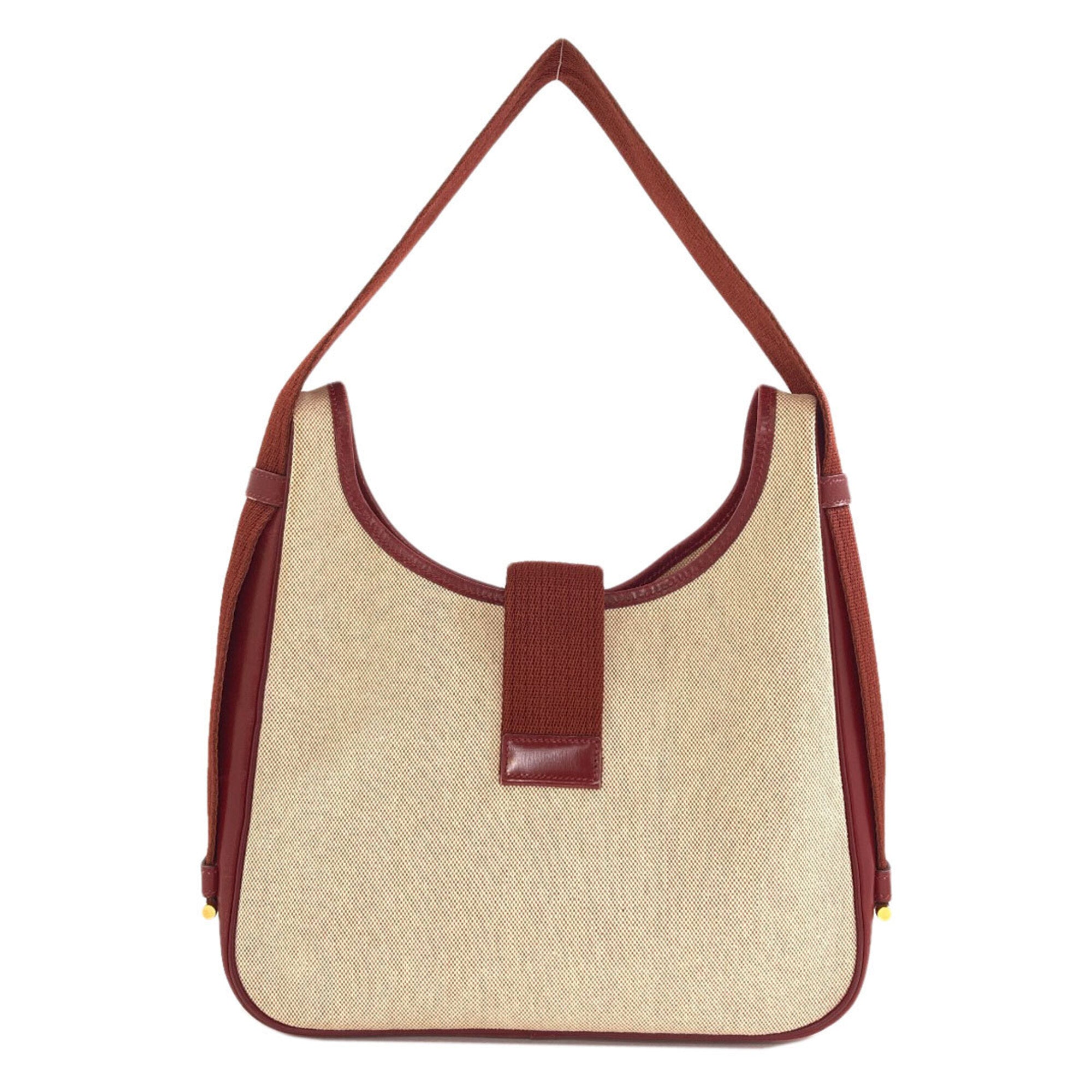 Hermes Brown Natural Red Color Toile H Shoulder Bag (Pre-Owned)