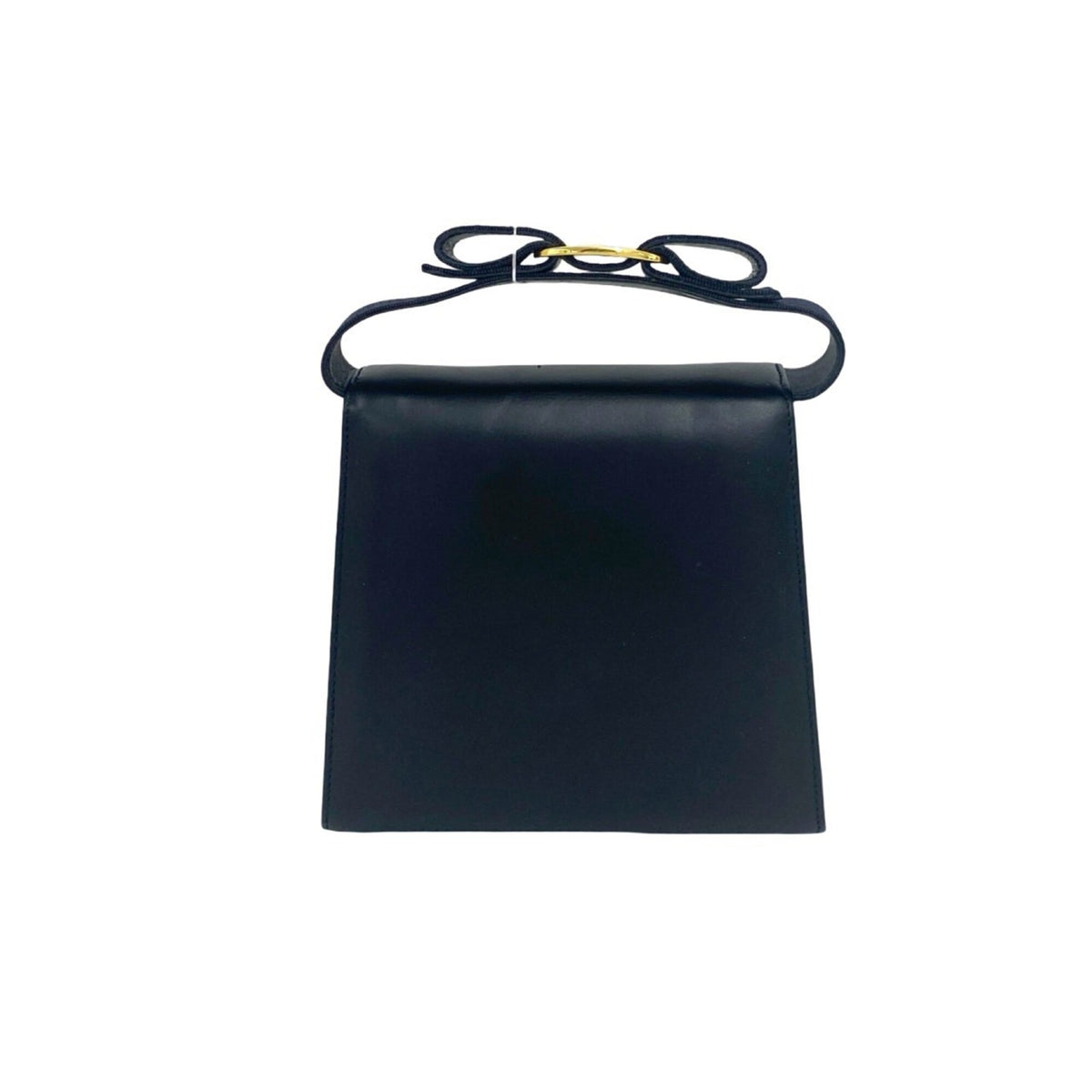 Salvatore Ferragamo Navy Leather Handbag Shoulder Bag (Pre-Owned)