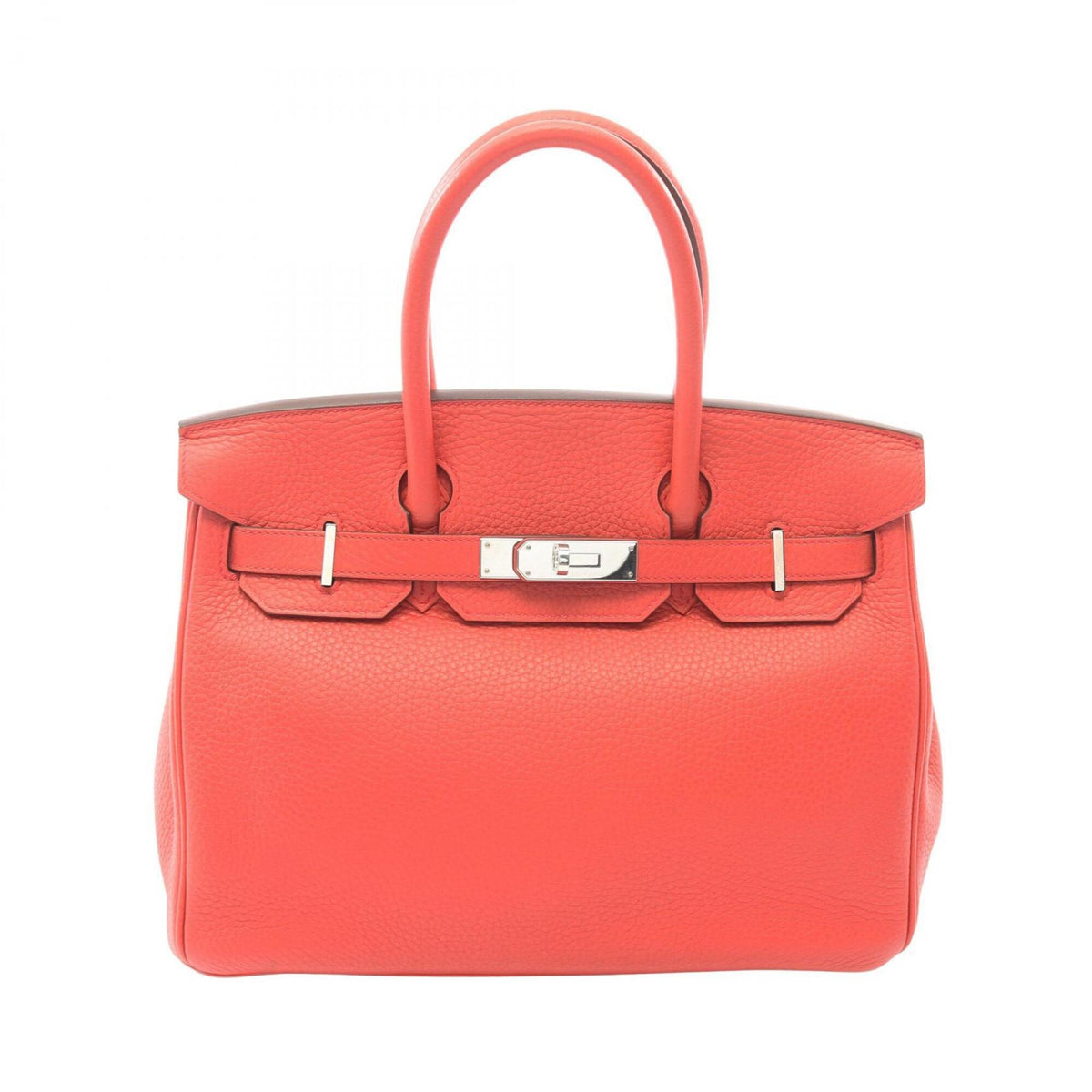 Hermes Pink Taurillon Clemence Leather Handbag (Pre-Owned)