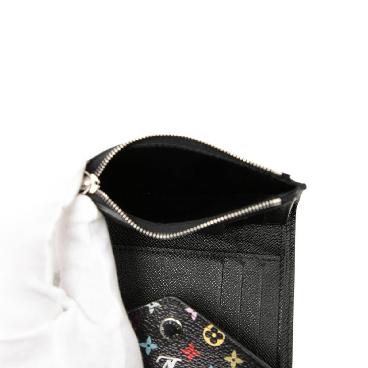 Louis Vuitton Black Pvc Wallet (Tri-Fold) (Pre-Owned)
