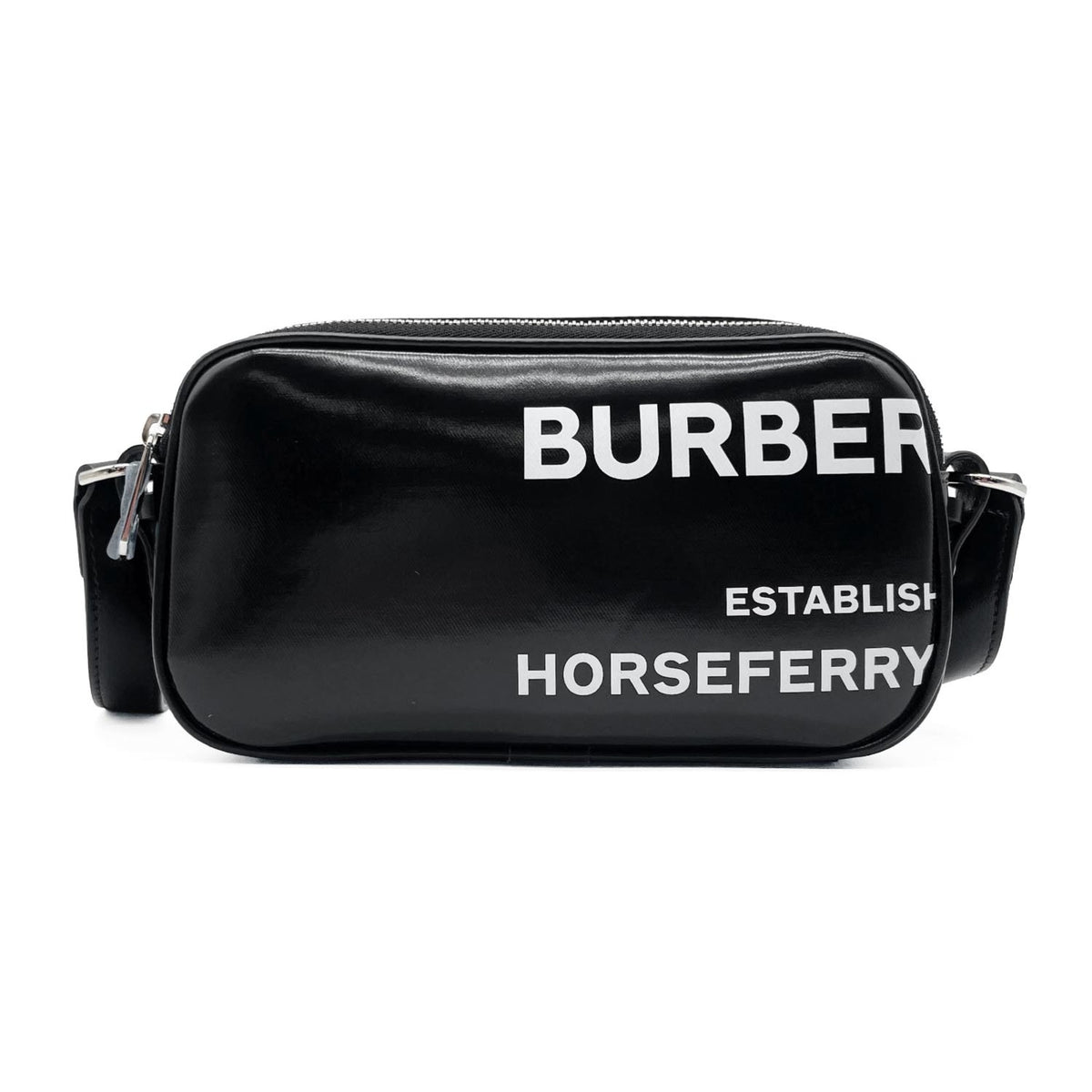 Burberry Black Coated Canvas Shoulder Bag (Pre-Owned)