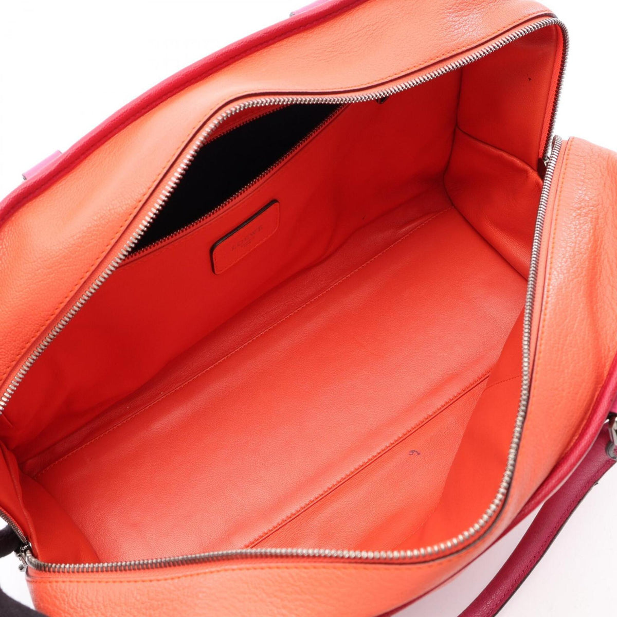 Loewe Orange Pink Red Color Leather Handbag (Pre-Owned)