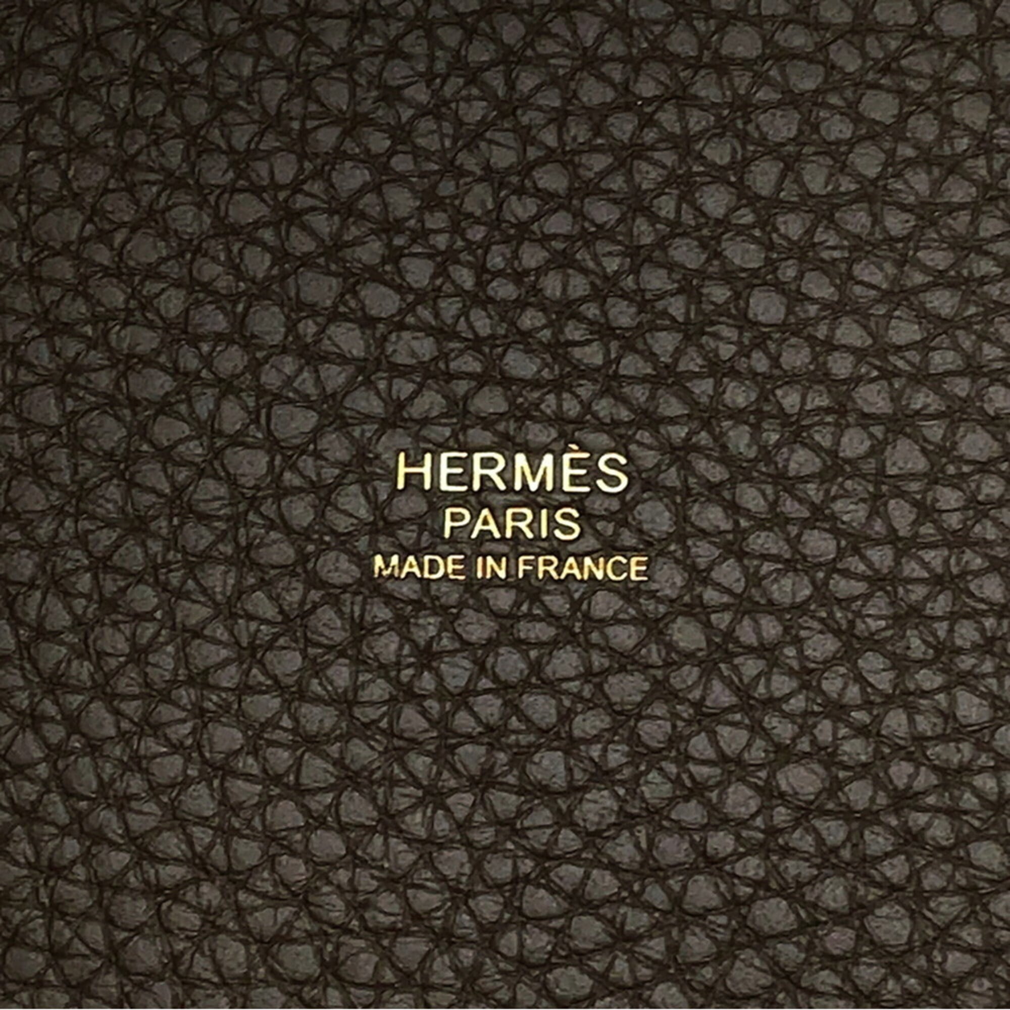 Hermes Picotin Gold Taurillon Clemence Leather Handbag