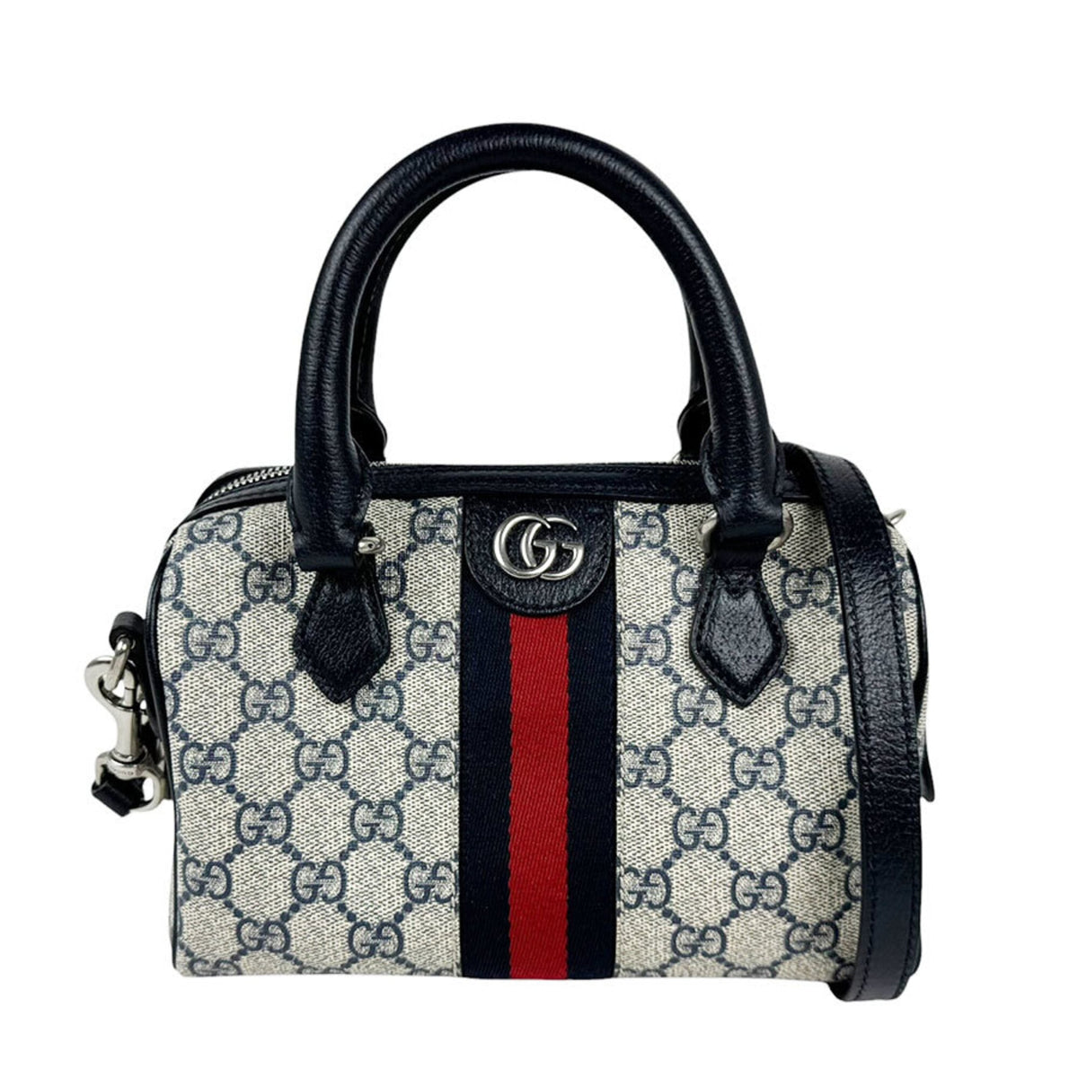 Gucci Navy Gg Supreme Handbag Shoulder Bag (Pre-Owned)