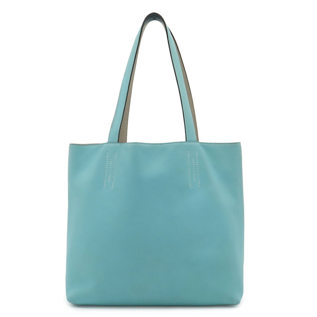 Hermes Blue Leather Tote Bag (Pre-Owned)