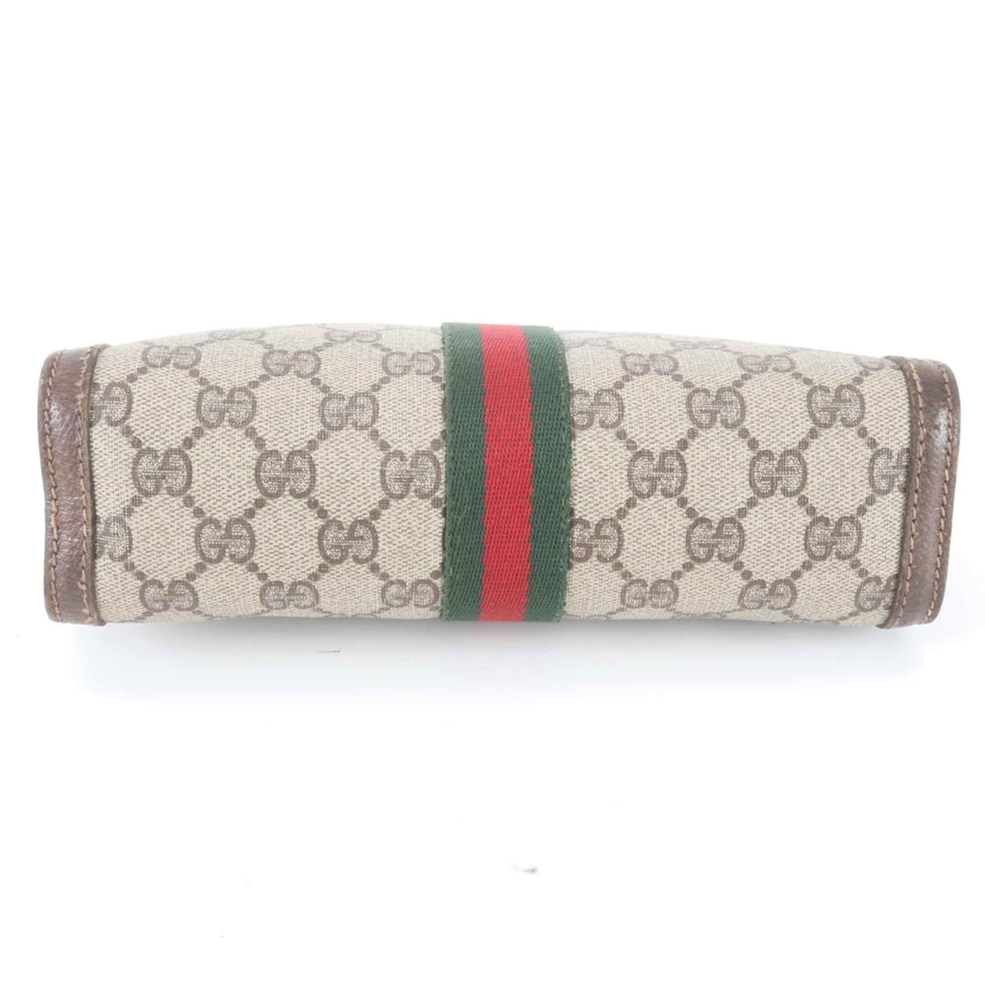 Gucci Brown Gg Supreme Handbag Pouch (Pre-Owned)