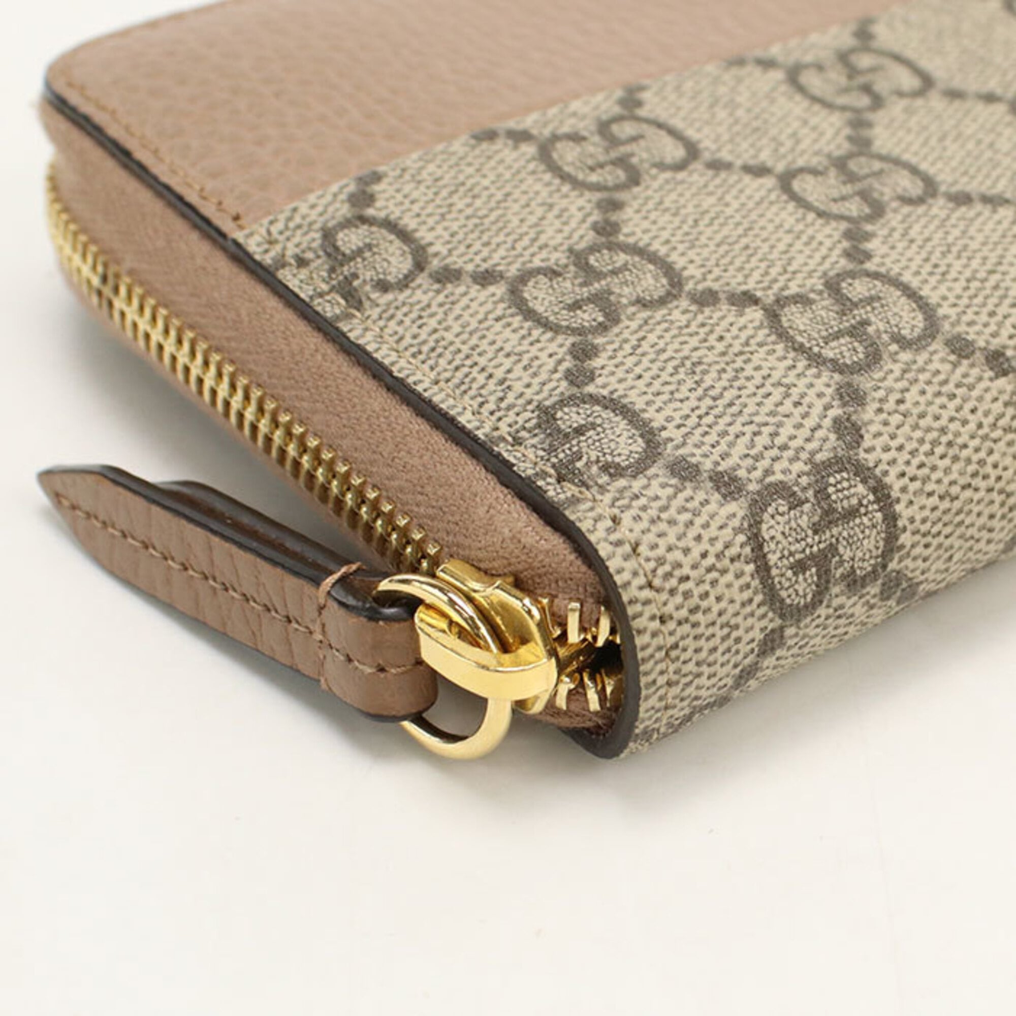 Gucci Beige Pvc Leather Long Wallet (Bi-Fold) (Pre-Owned)