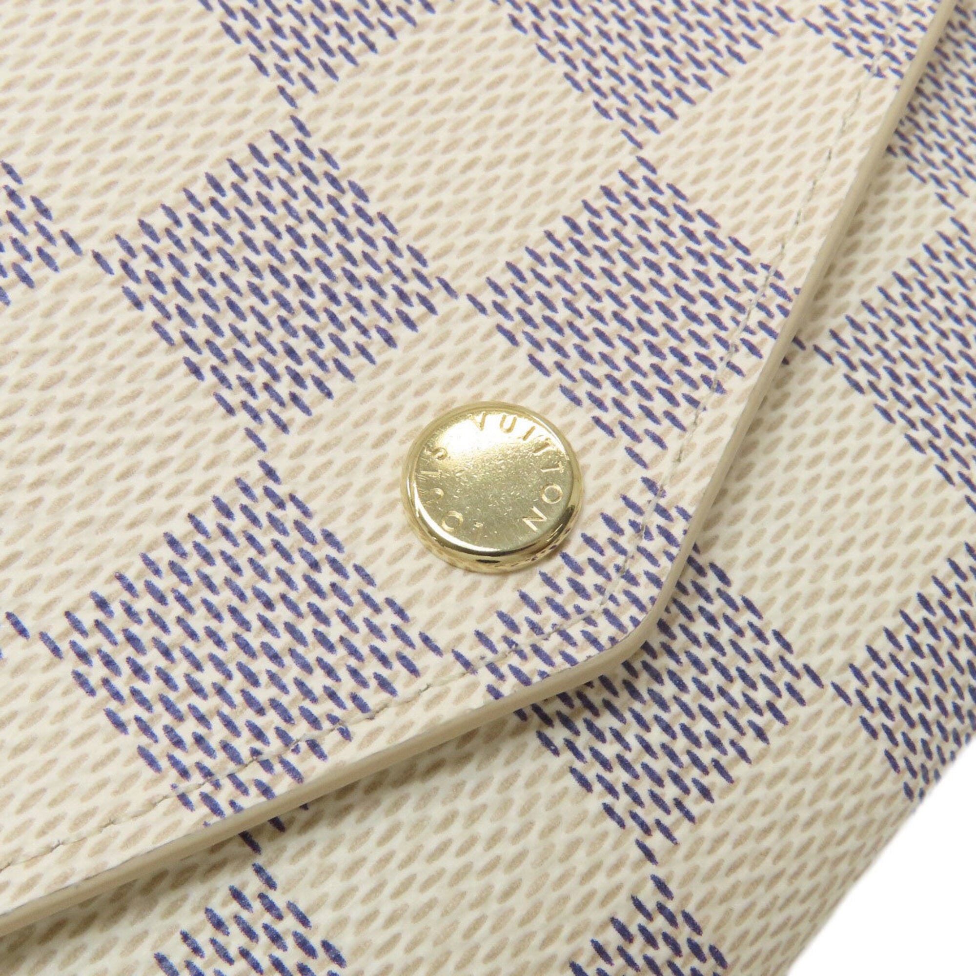 Louis Vuitton Damier Azur Damier Canvas Long Wallet (Bi-Fold) (Pre-Owned)