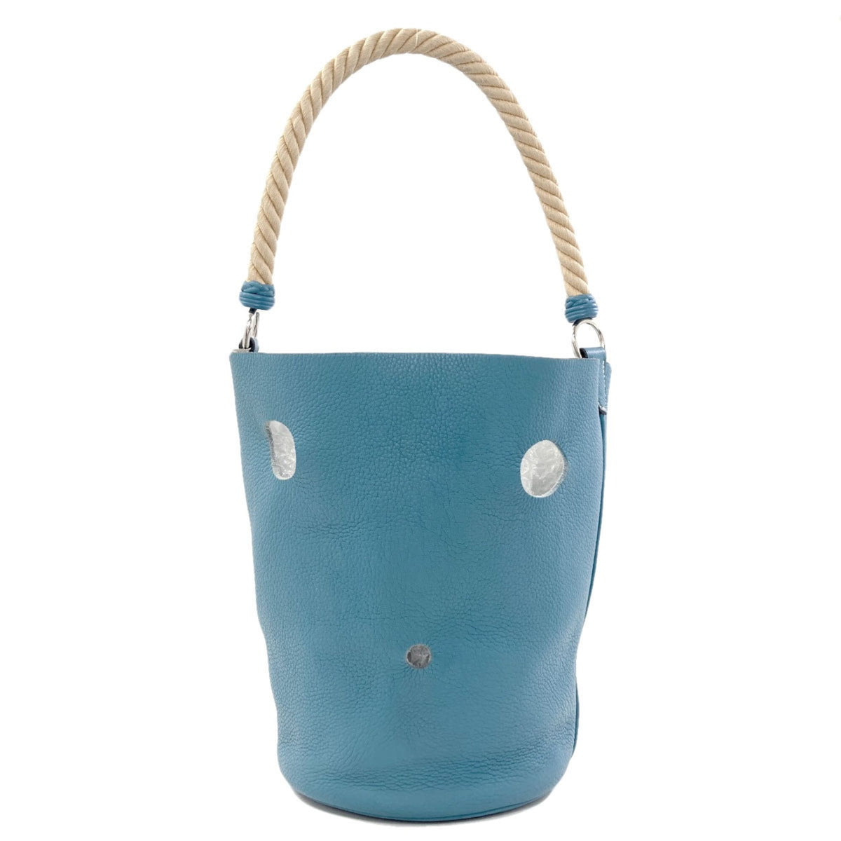 Hermes Blue Blue Jean Taurillon Clemence Leather Handbag (Pre-Owned)