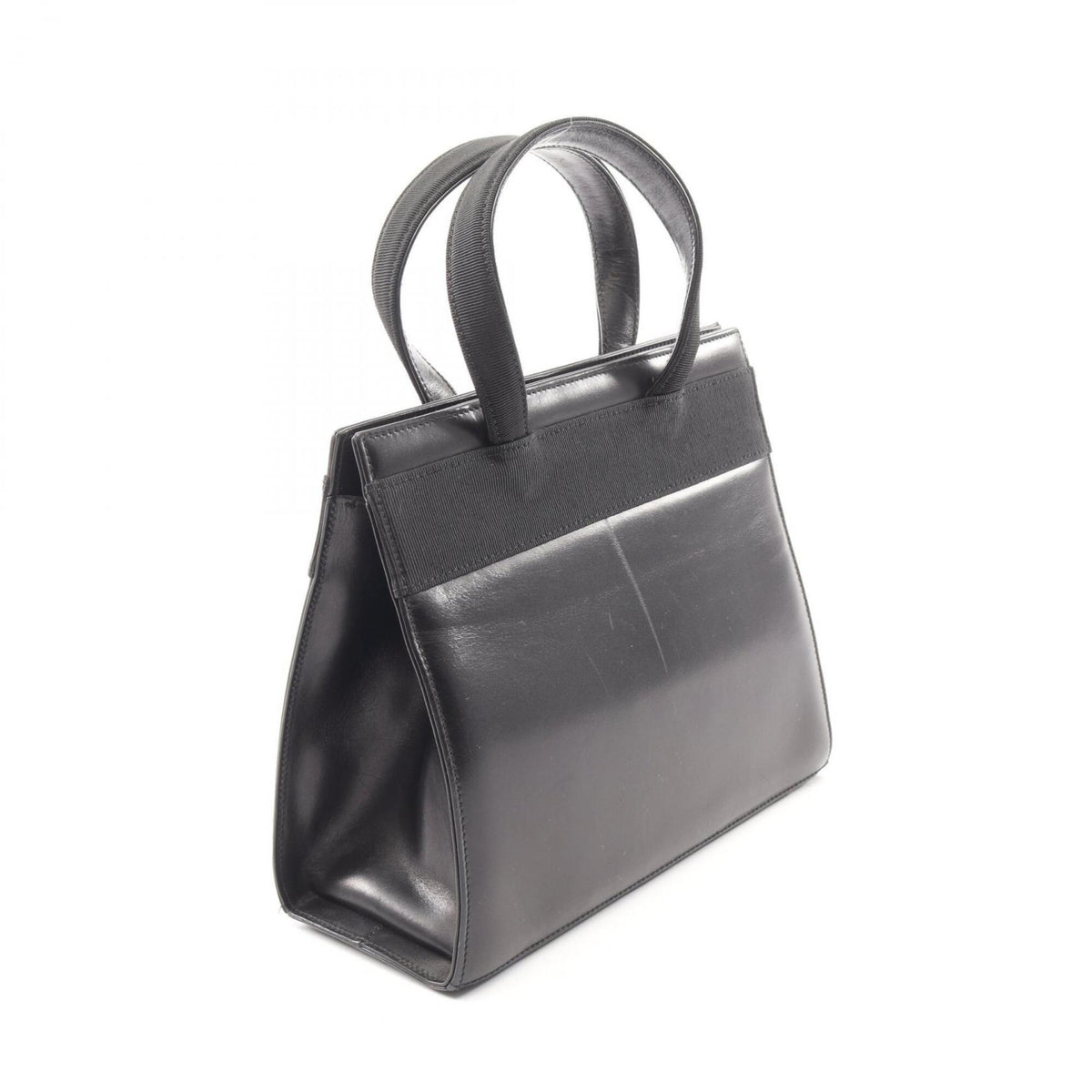 Salvatore Ferragamo Black Leather Handbag (Pre-Owned)