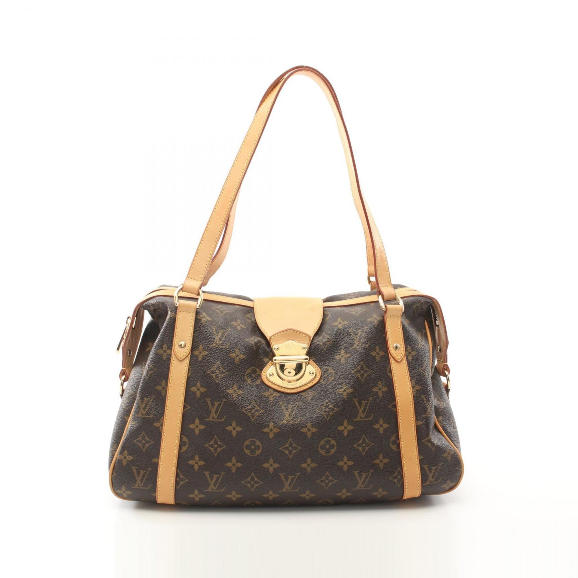 Louis Vuitton Brown Pvc Coated Canvas Leather Shoulder Bag (Pre-Owned)