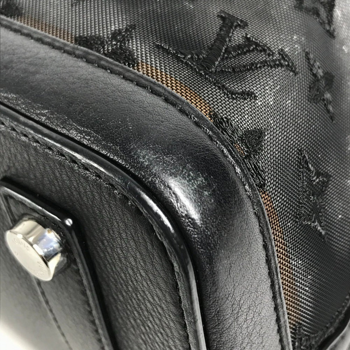 Louis Vuitton Black Monogram Handbag Tote Bag (Pre-Owned)