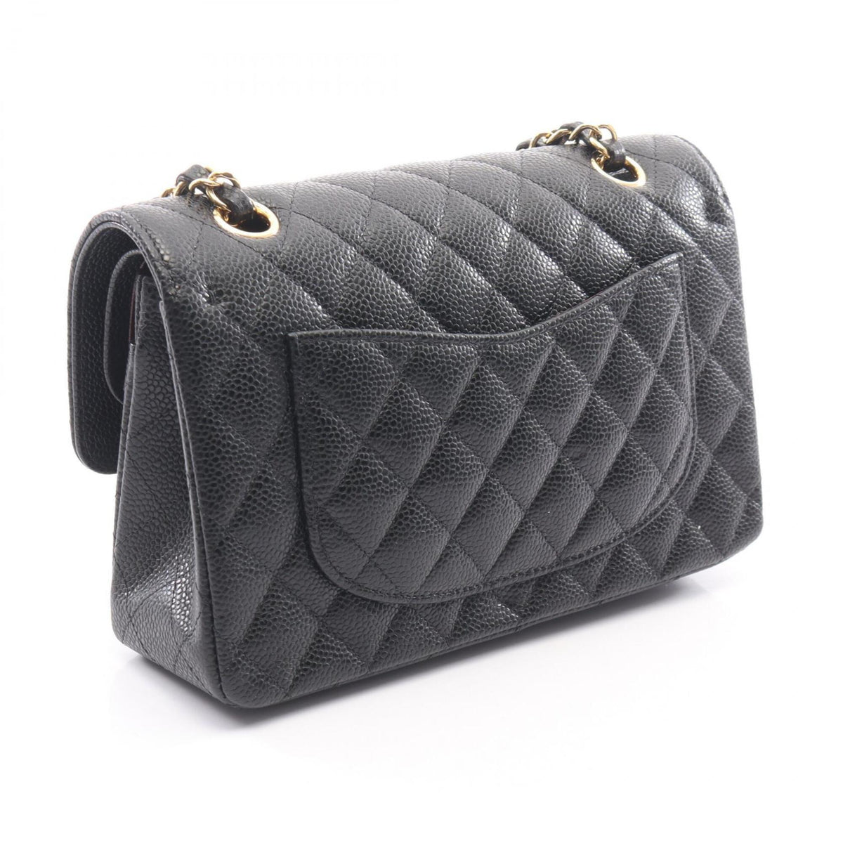 Chanel Black Leather Handbag Shoulder Bag (Pre-Owned)