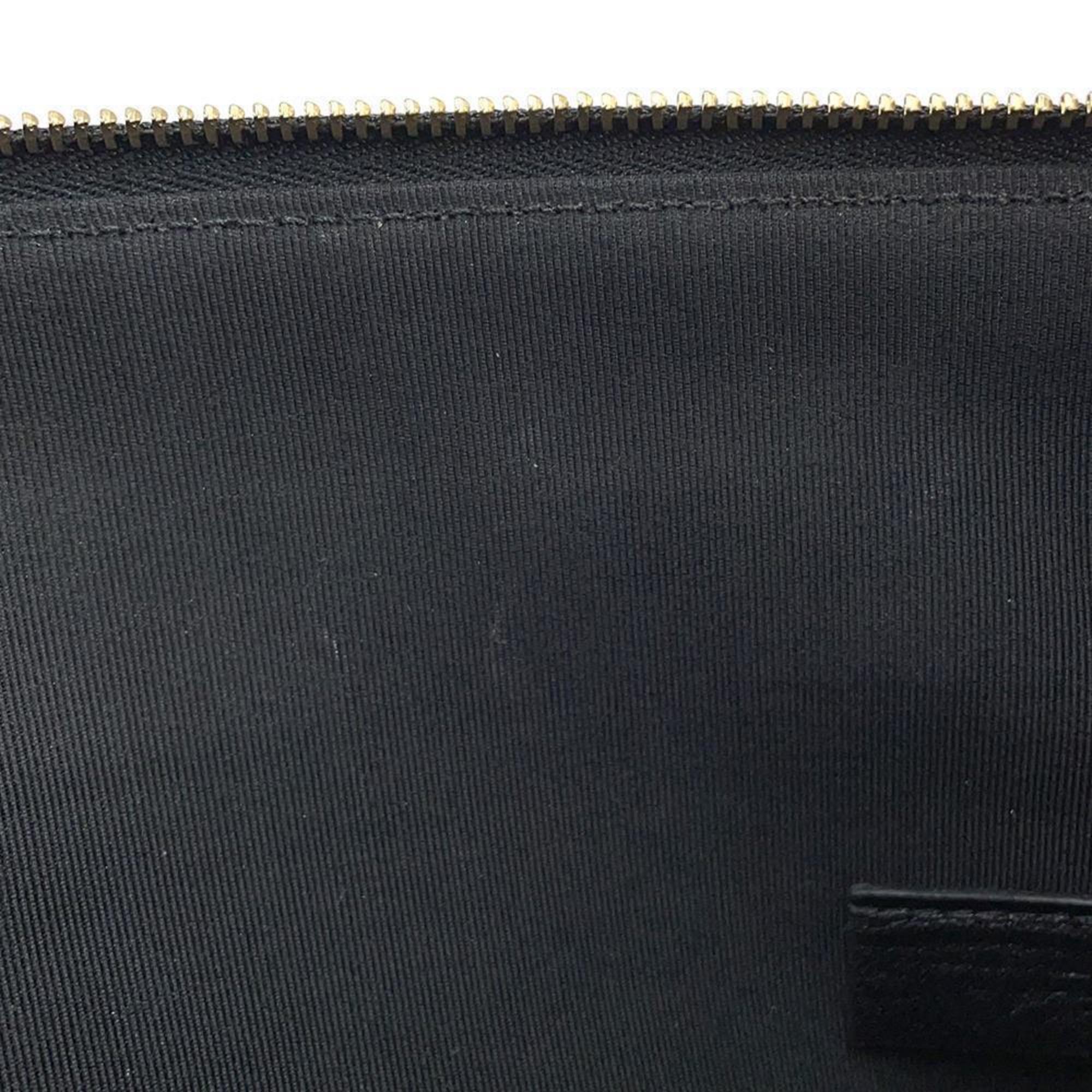 Chanel Black Leather Clutch Bag (Pre-Owned)