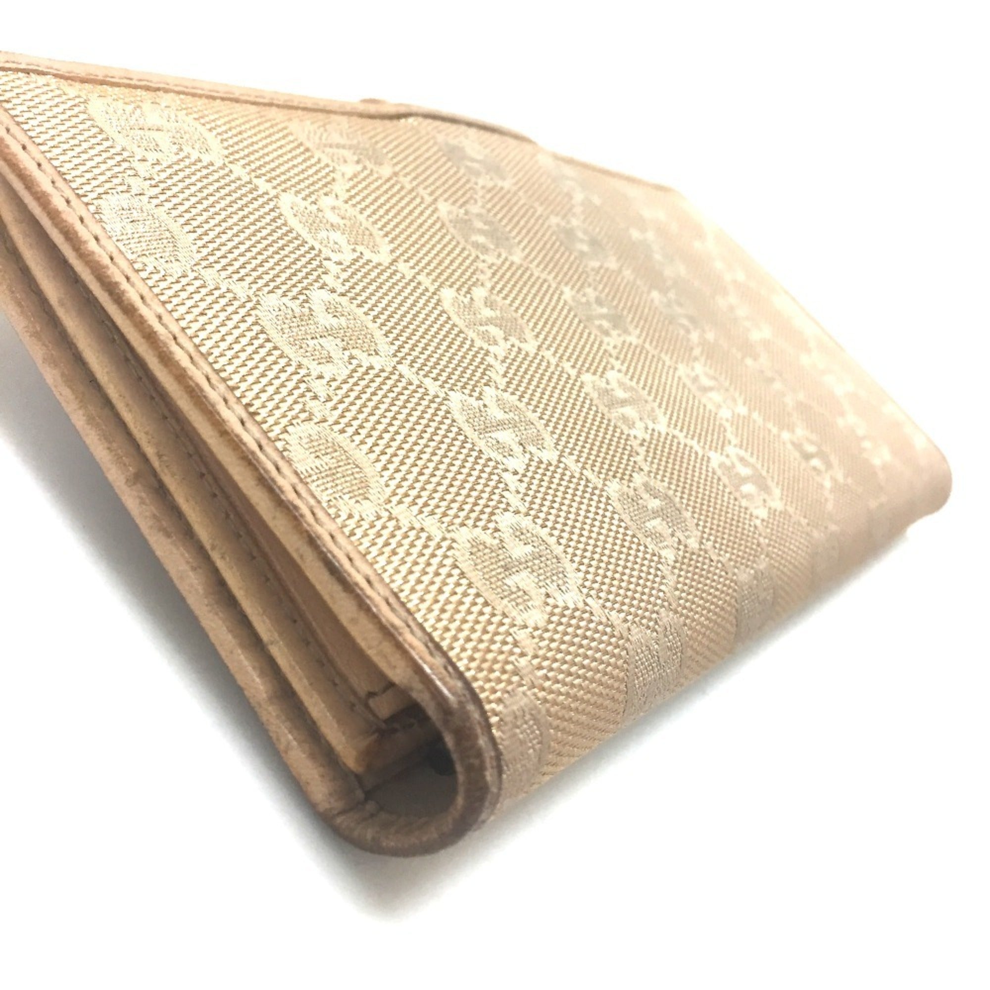 Gucci Pink Beige Gg Canvas Long Wallet (Bi-Fold) (Pre-Owned)