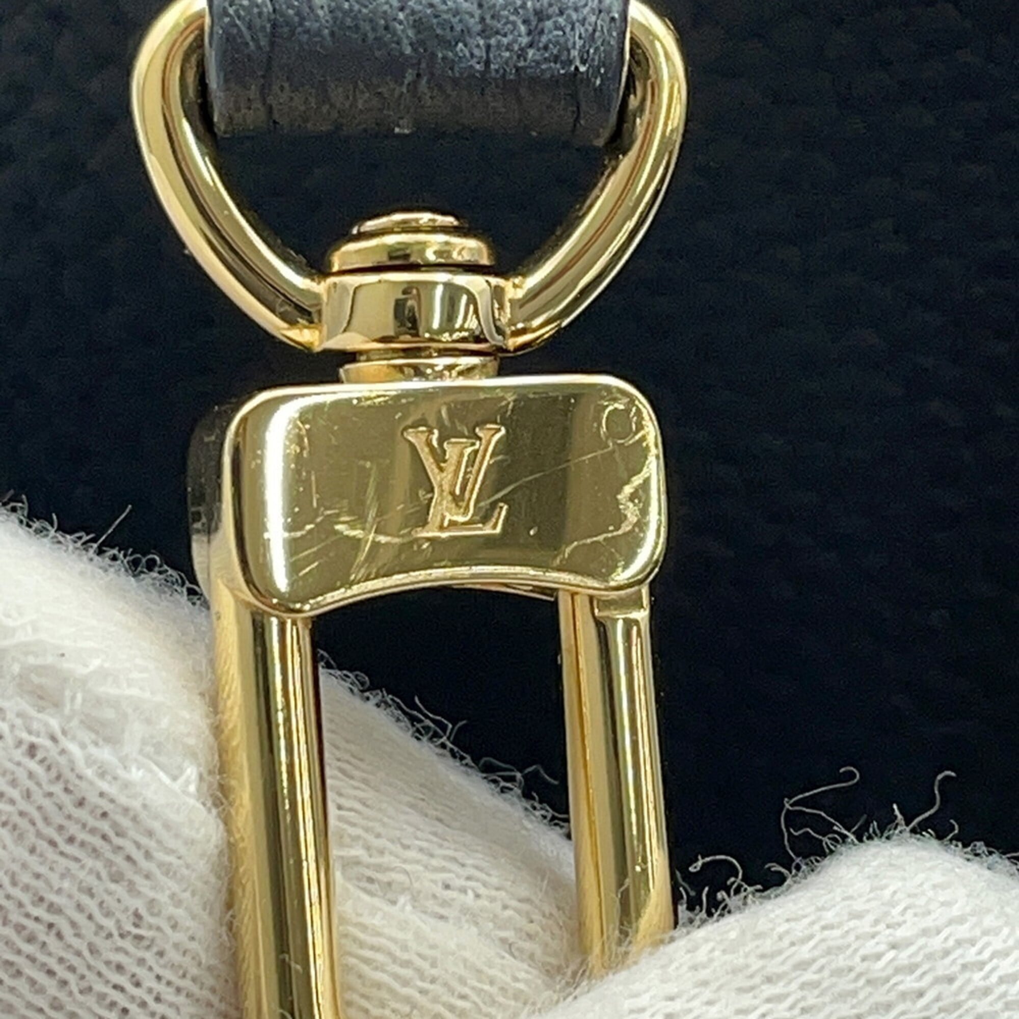 Louis Vuitton Monogram Black Noir Monogram Leather Handbag Tote Bag (Pre-Owned)