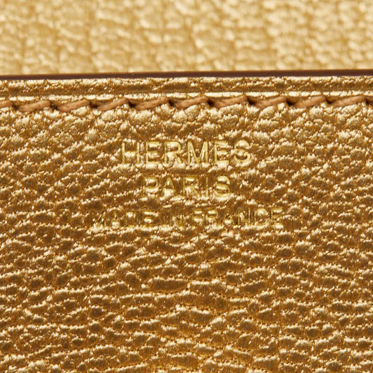 Hermes Gold Chevre Leather Long Wallet (Bi-Fold) (Pre-Owned)