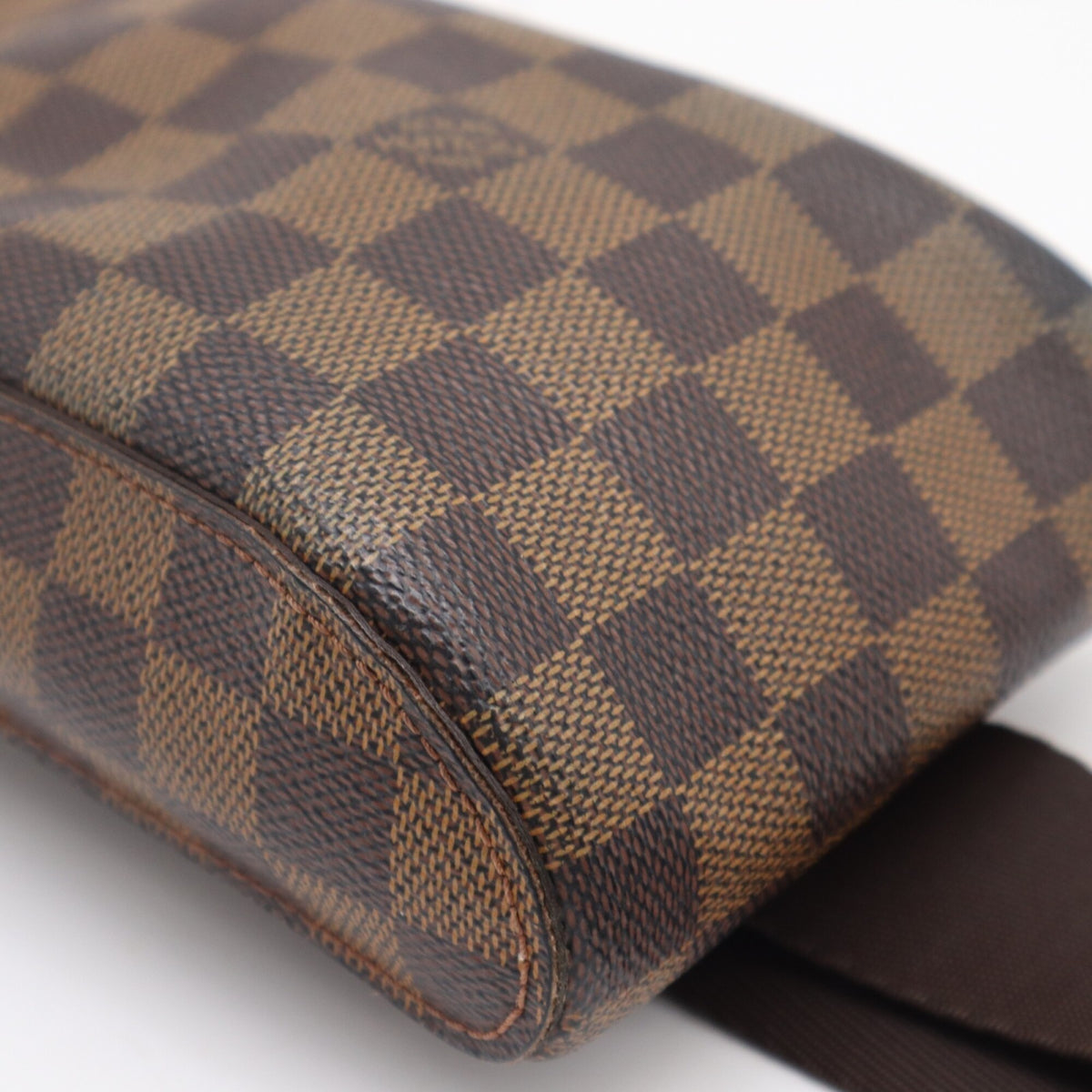 Louis Vuitton Beige Brown Damier Canvas Galle Coated Canvas Leather Shoulder Bag (Pre-Owned)
