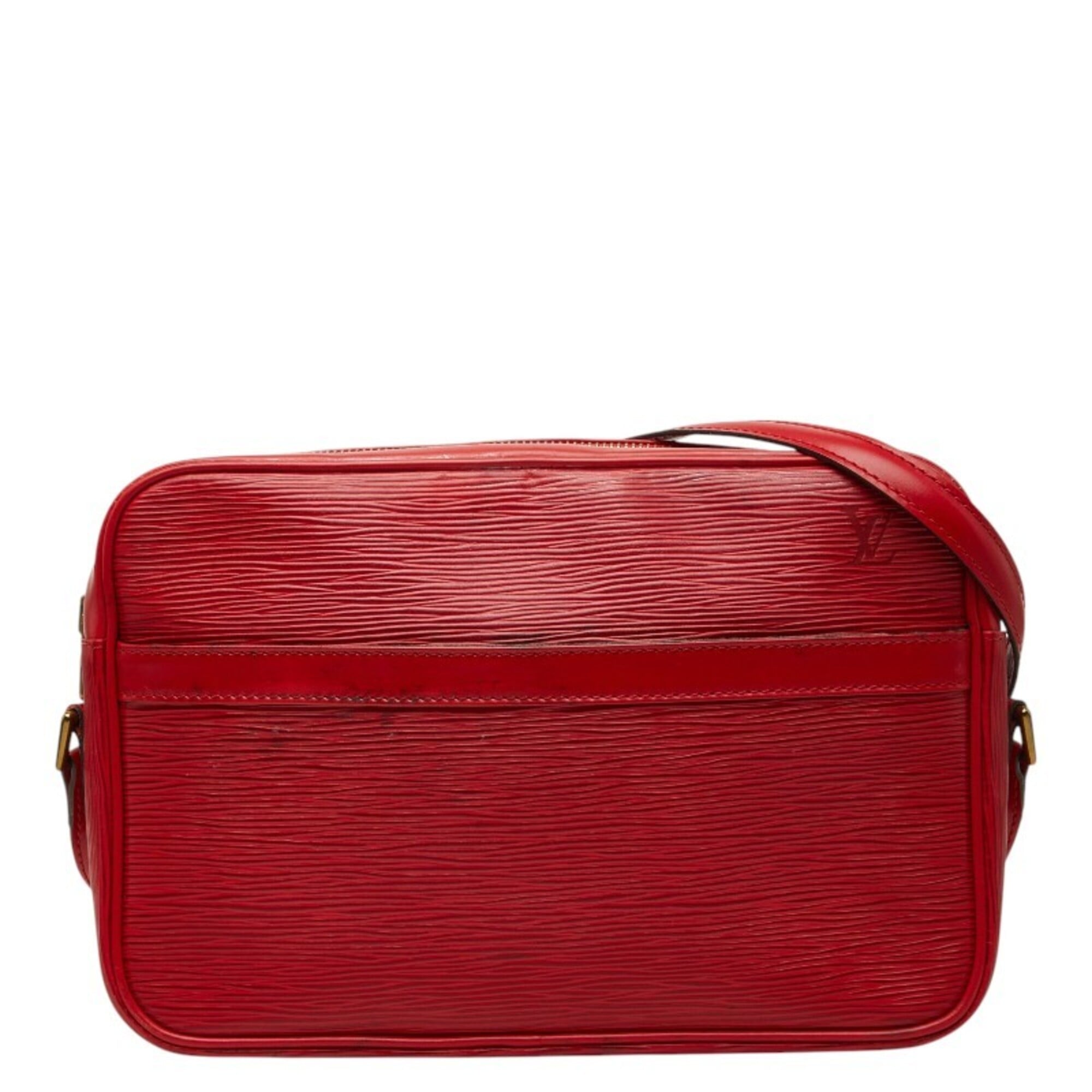 Louis Vuitton Castilian Red Leather Shoulder Bag (Pre-Owned)