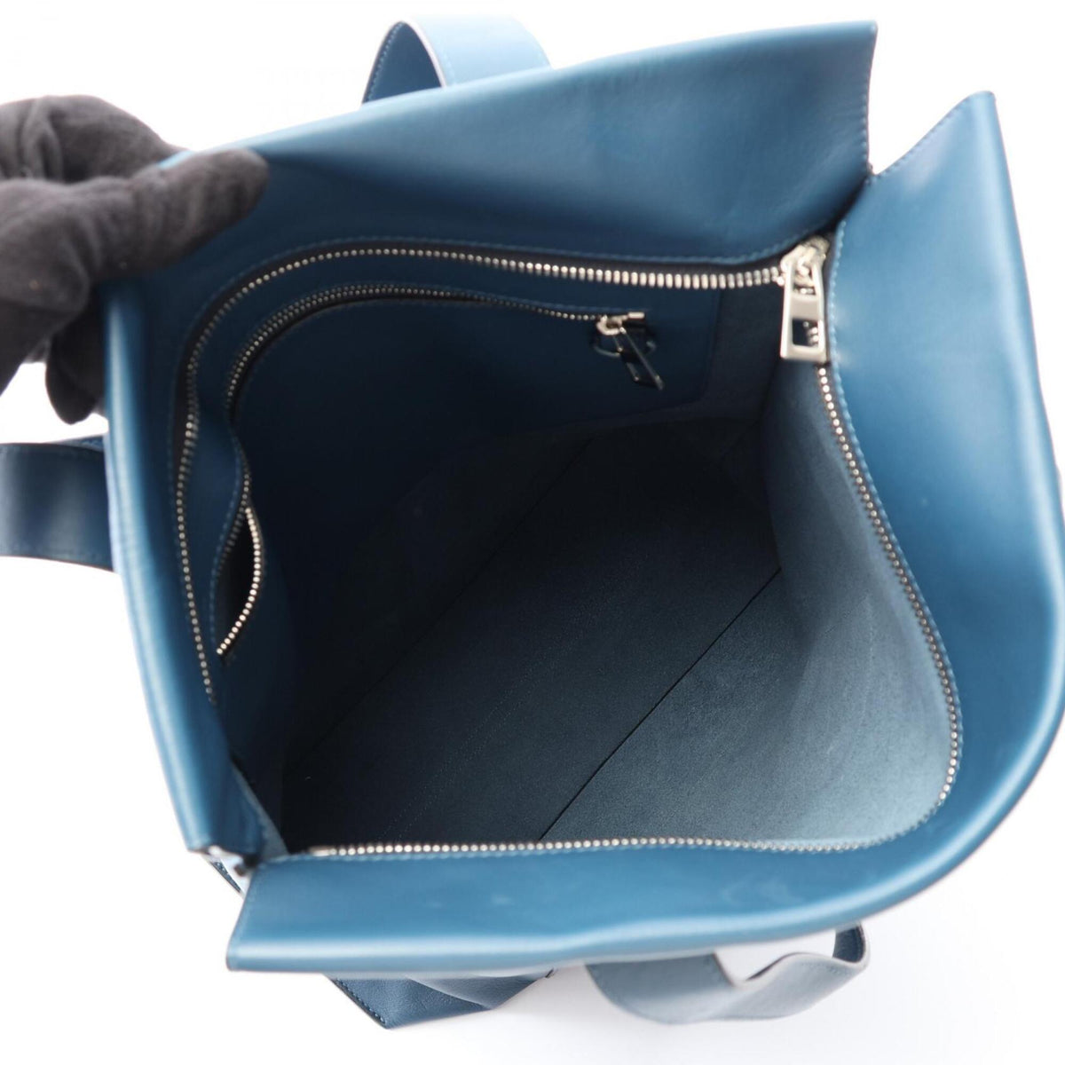 Loewe Blue Leather Handbag Tote Bag (Pre-Owned)