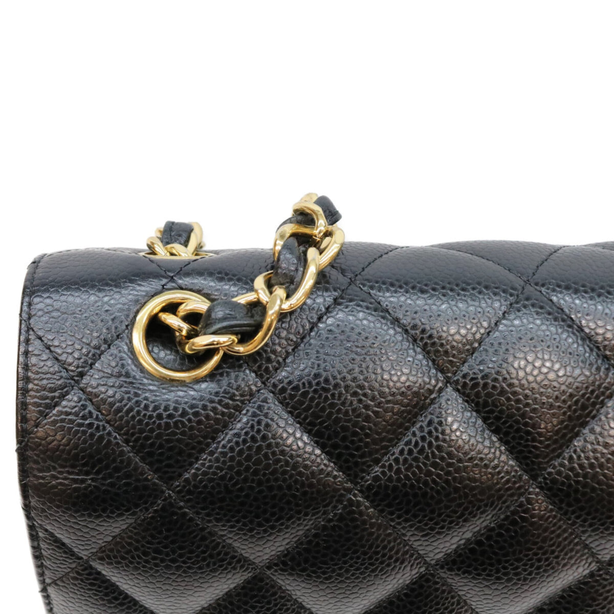Chanel Black Grained Calfskin Shoulder Bag (Pre-Owned)
