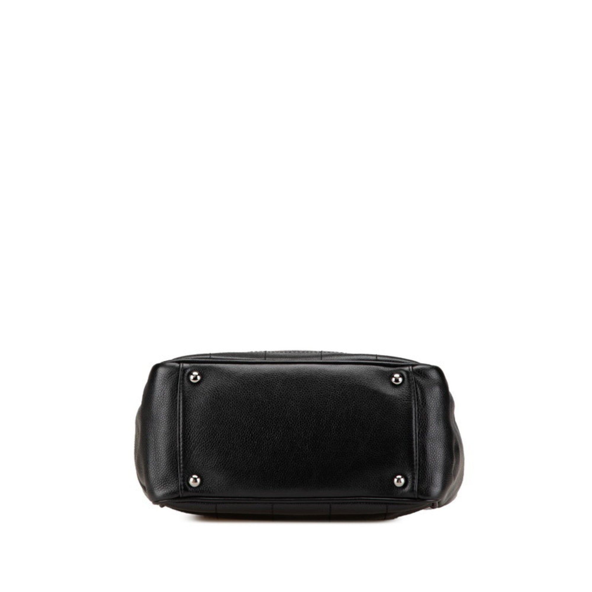 Chanel Chocolate Bar Black Grained Calfskin Tote Bag (Pre-Owned)