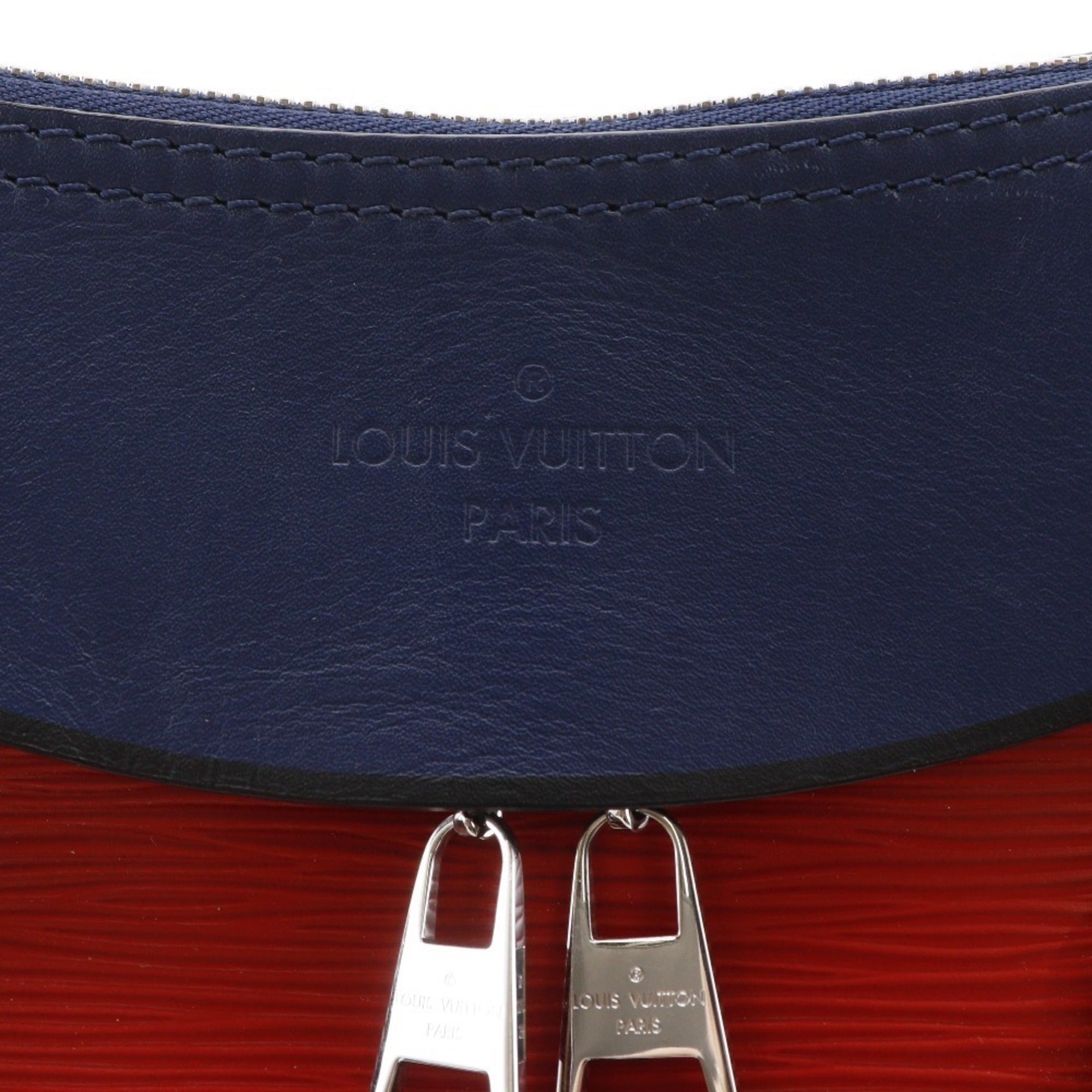 Louis Vuitton Navy Red Color Epi Leather Handbag Tote Bag (Pre-Owned)